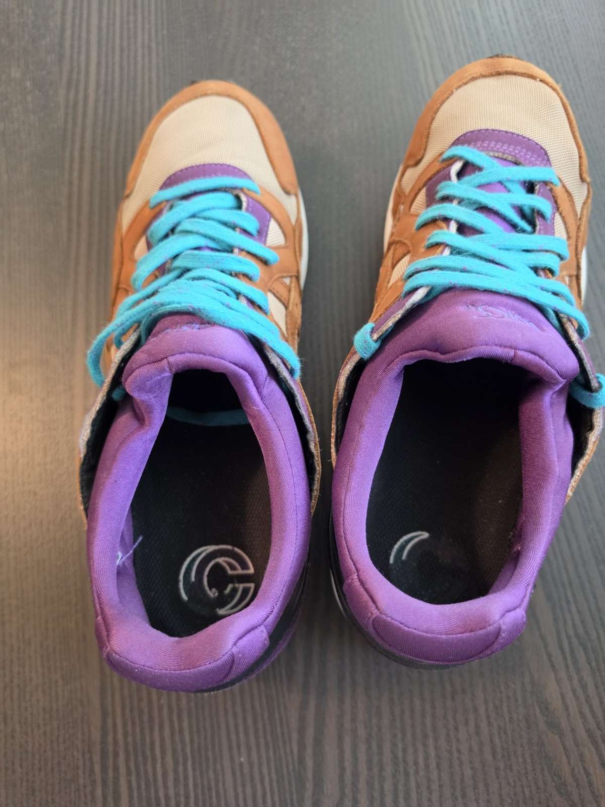 Asics Gel-lyte V Brown/Purple/White Men’s Size 10 Slight Water Stays On Side