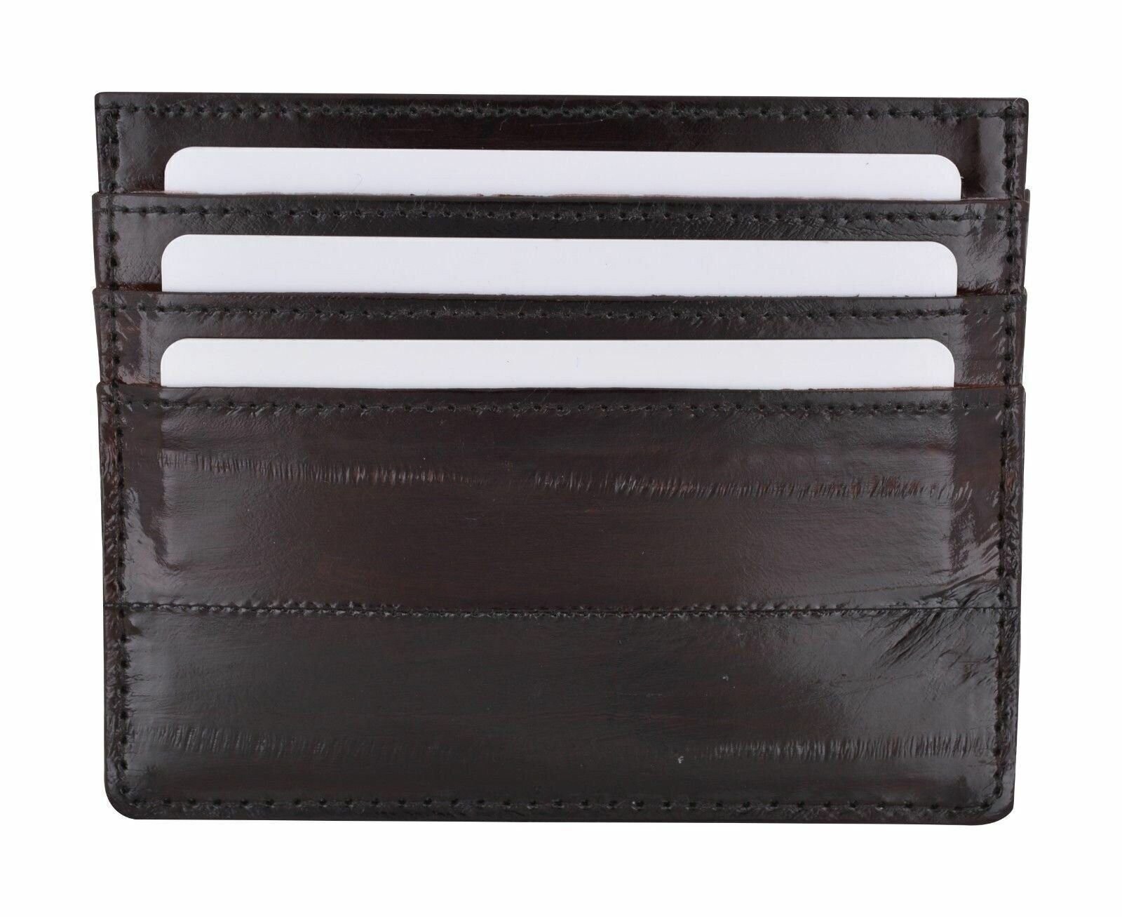 Genuine eel skin soft slim credit card holder Men’s wallet by Marshal®