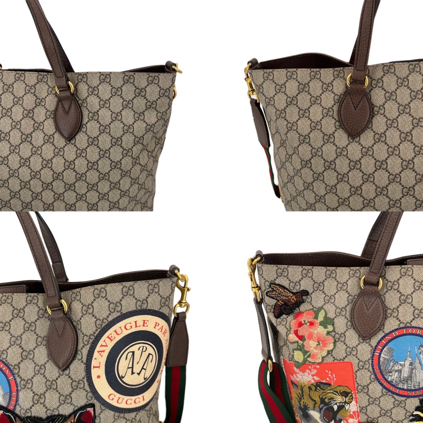 Gucci Soft GG Supreme Monogram Courrier Medium Crossboy Tote