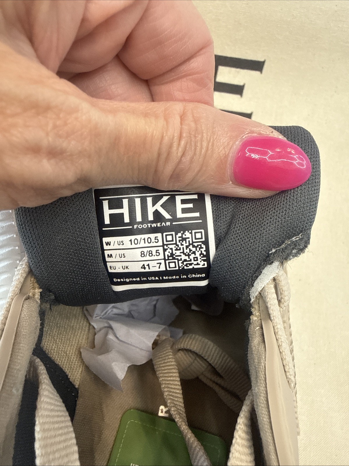 NWT Hike Footwear HF Stride Beige Barefoot Sneaker Unisex EU41 W10-10.5 M8-8.5