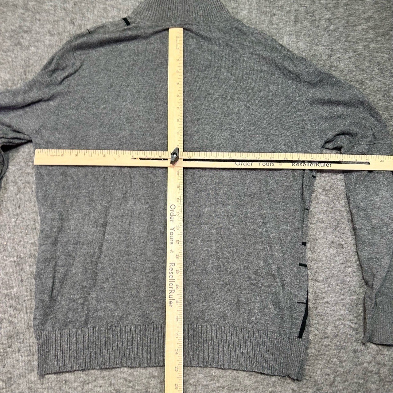 Vintage GAP Sweater Mens Large Half Zip Grey Casual Ribbed Layering Preppy 80s