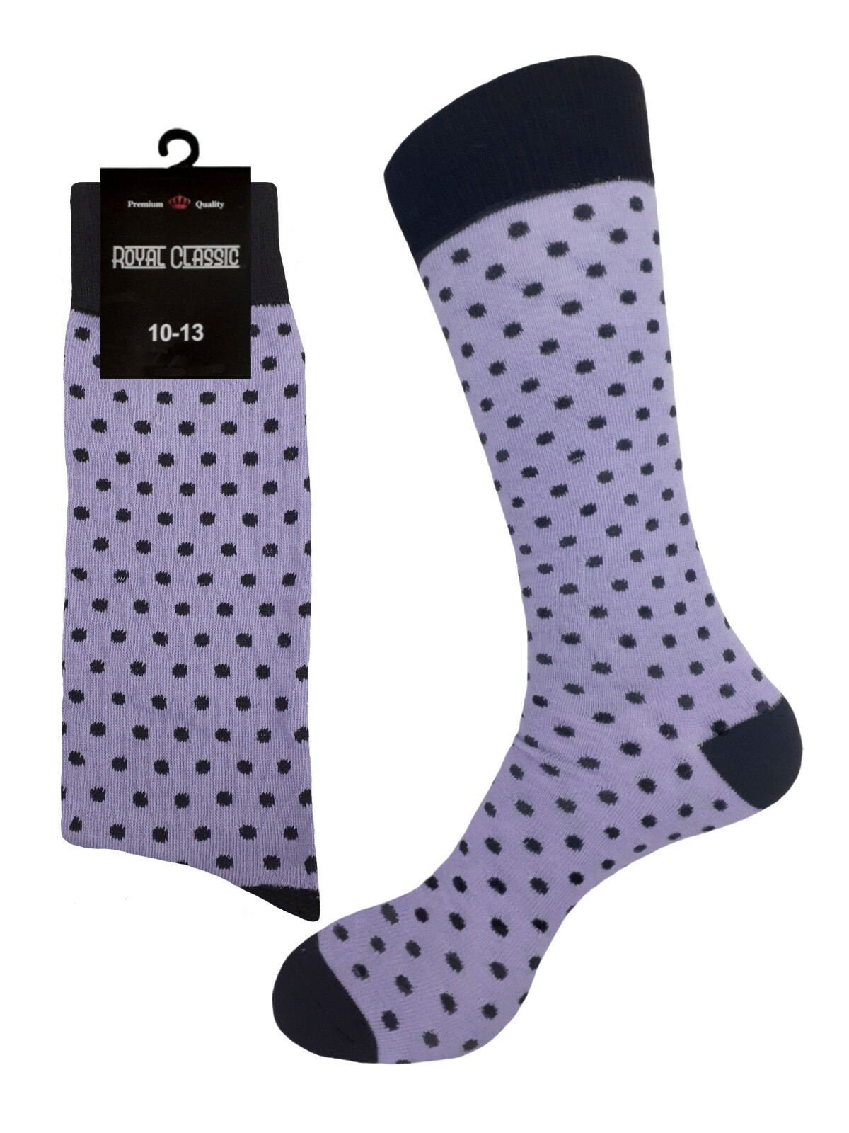 4 PAIR DRESS SOCKS PINK PURPLE NAVY GRAY POLKA DOT COTTON WEDDING SOCKS 10-13