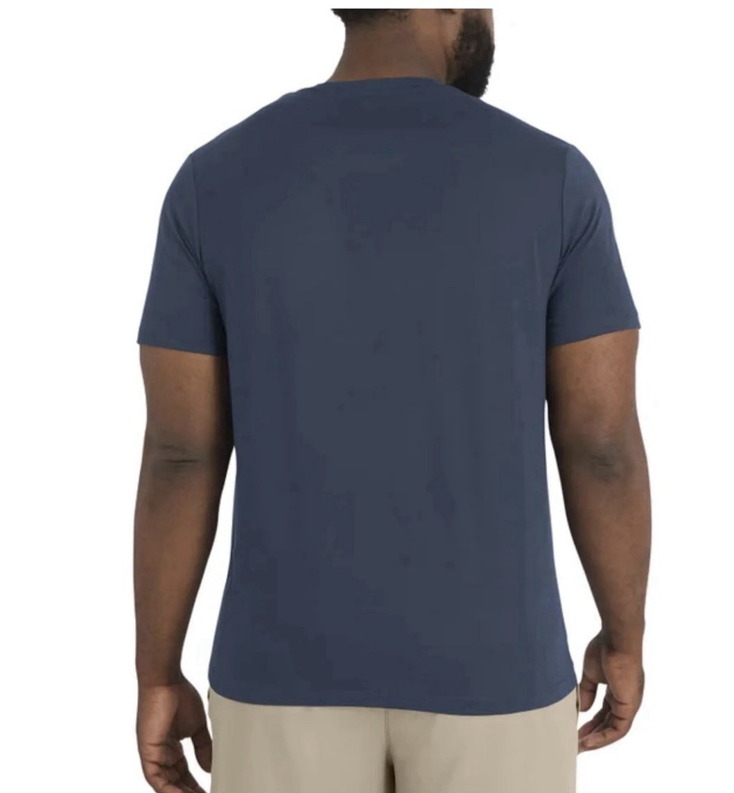 Quiksilver Men’s Blue Solid Crew Neck Short Sleeve T-Shirt Size S