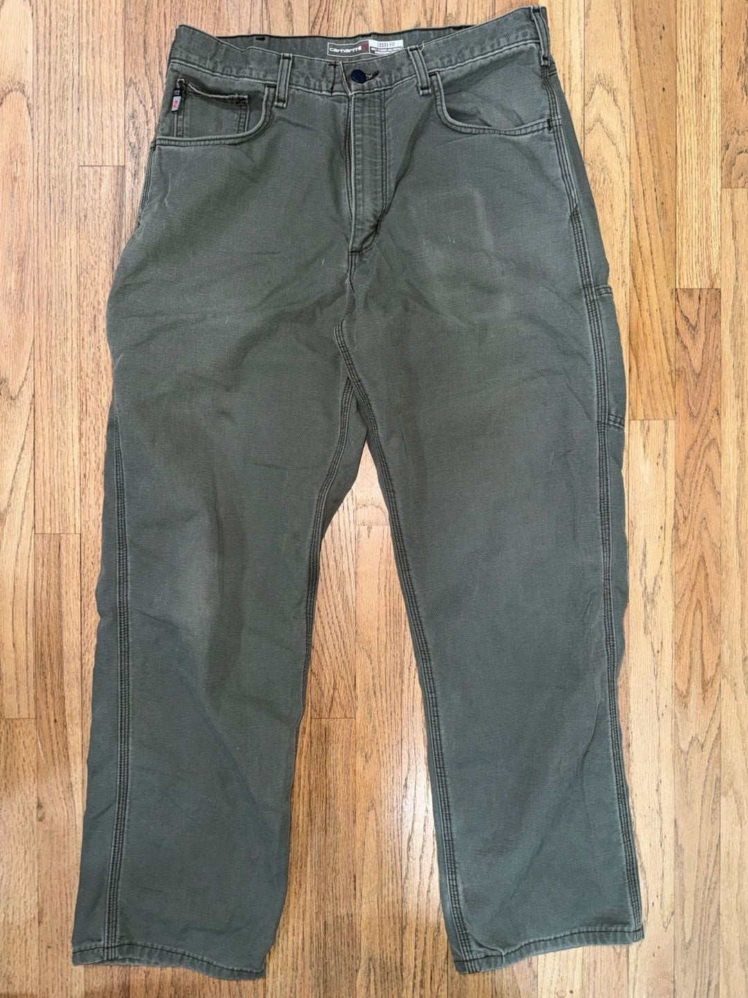 Carhartt FR FRB159 Loose Fit Flame-Resistant Work Pants 34×32 Moss Green