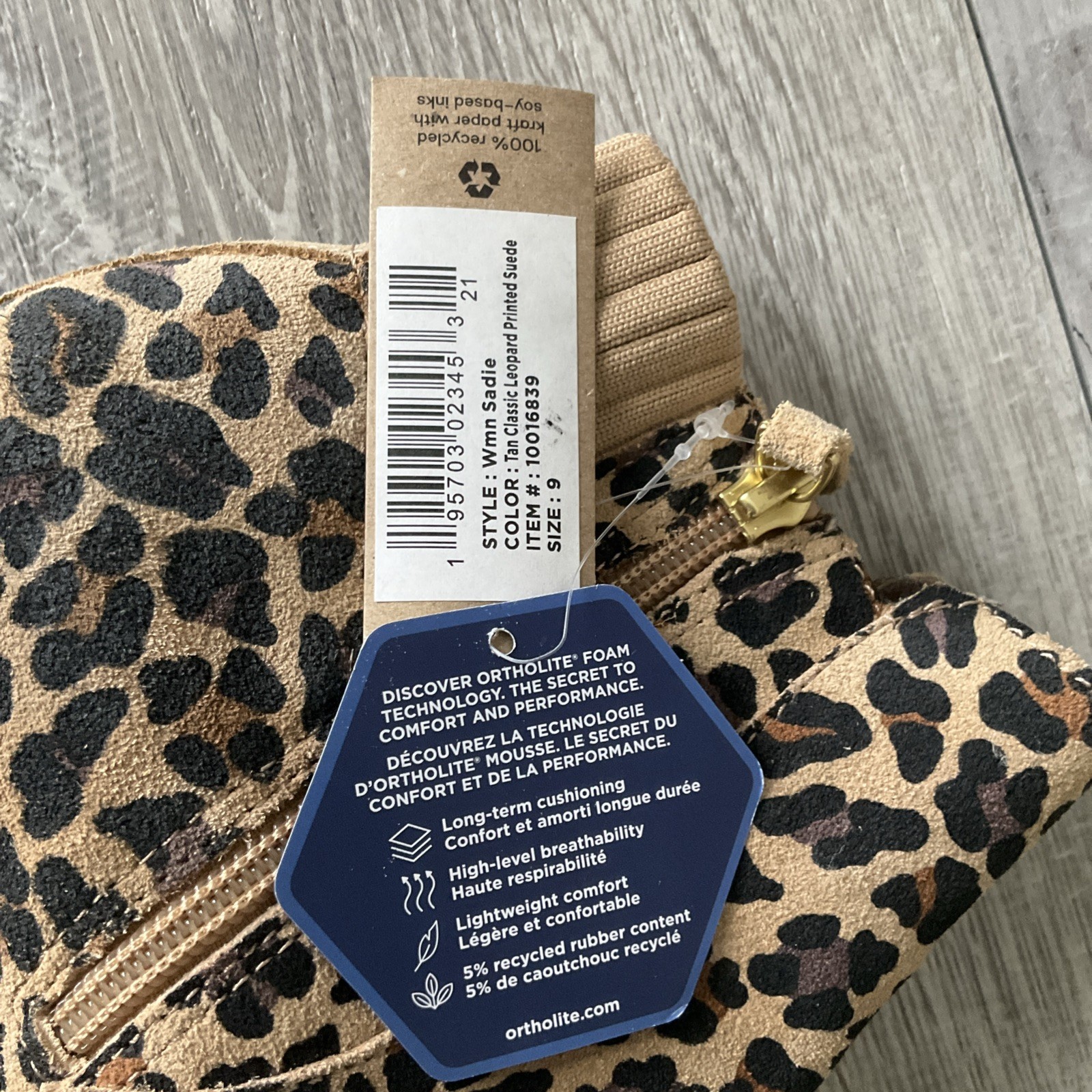Toms Sadie Classic Leopard Print Suede Womens Sz 9 Zip Wedge Booties Ankle Boots