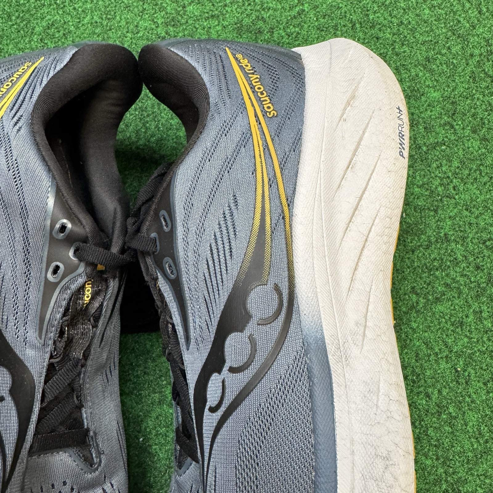 Saucony Ride 18 Mens Size 10.5 Medium D Dusk Pollen Running Trainer Sneakers