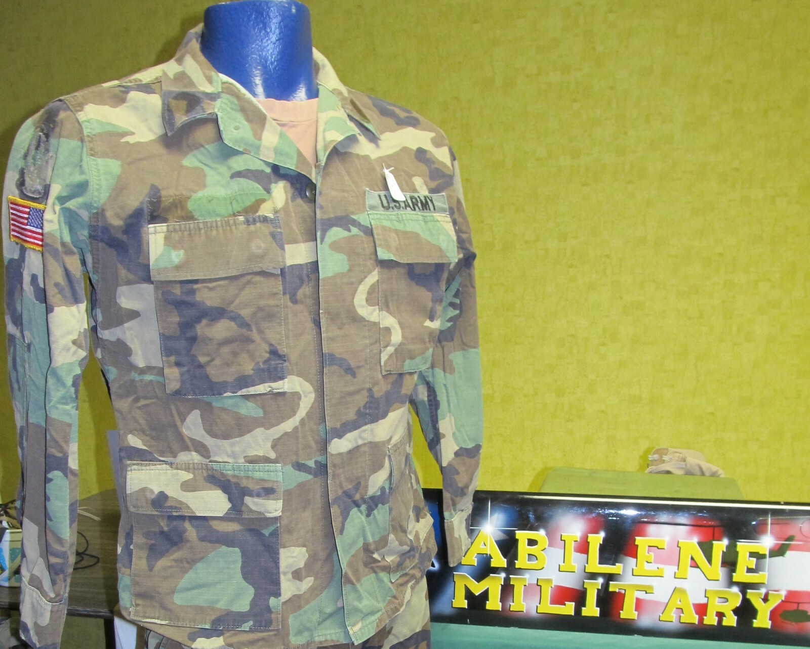 US ARMY BDU WOODLAND SHIRT TOP RIPSTOP HOT WEATHER USED XSM – LARGE