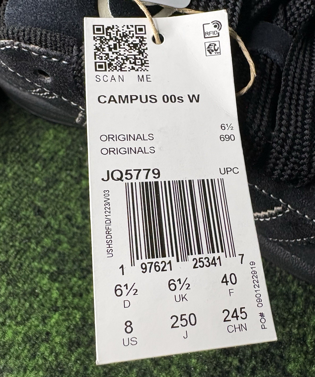 US Women’s 8/Men’s 7 – Adidas Campus 00s “Cream White Core Black” JQ5779, NIB