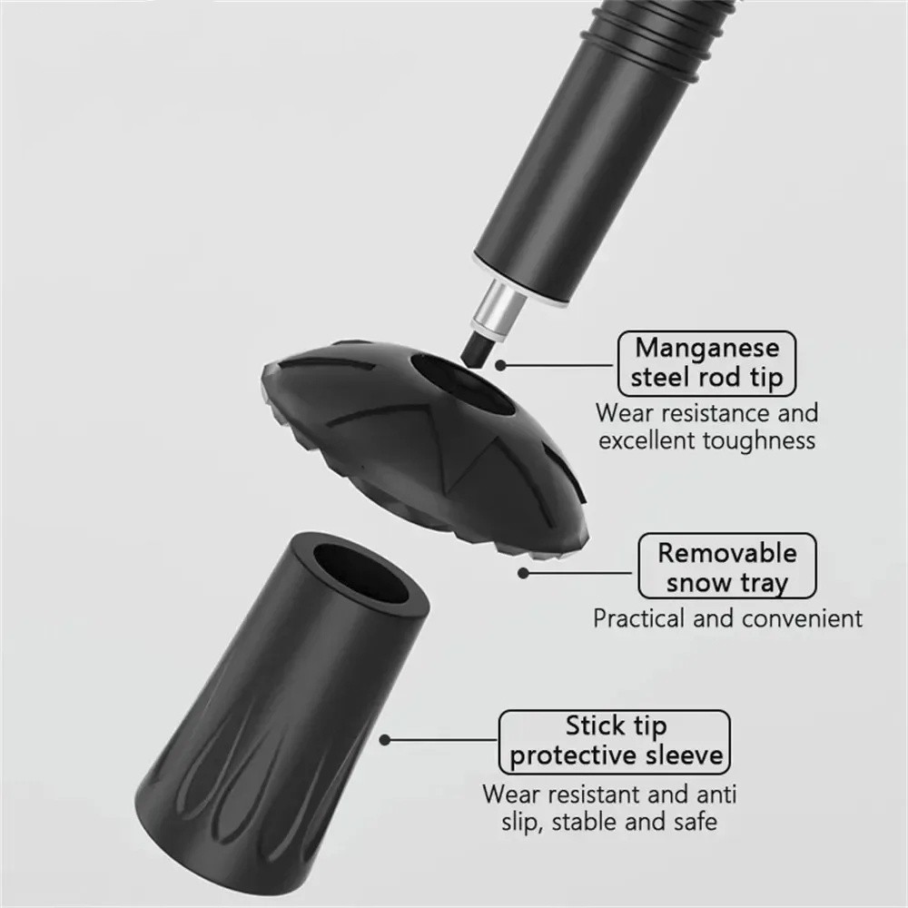 Trekking Poles Nordic Walking Hiking Sticks Anti-shock Adjustable Alpenstock
