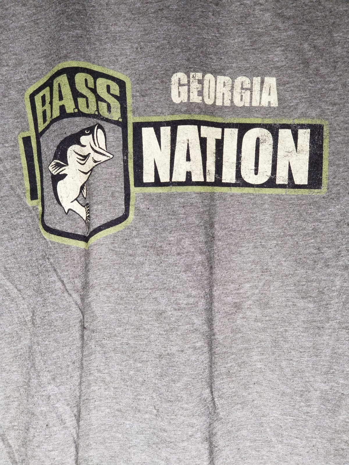 Tultex Green Georgia Bass Nation Short Sleeve Crew Neck Tee Size Medium