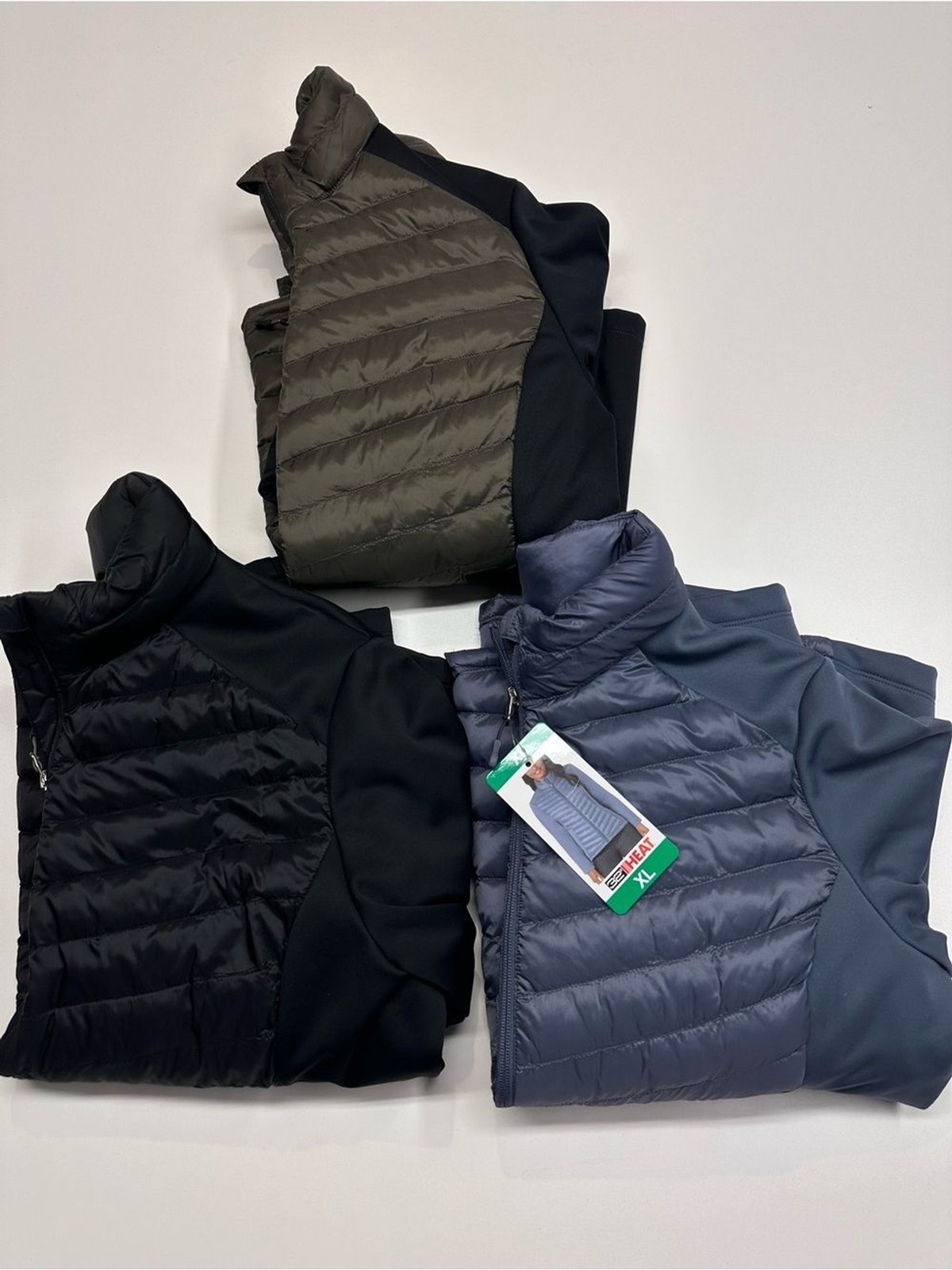 32 Degrees Women’s Softshell Quilted Hybrid Puffer 3-Piece Jacket Bundle XL