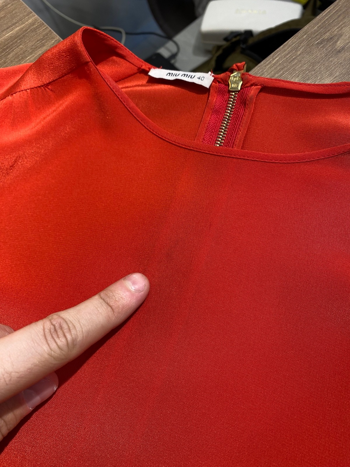 Rare vintage Miu Miu Red Silk Dress Size 40