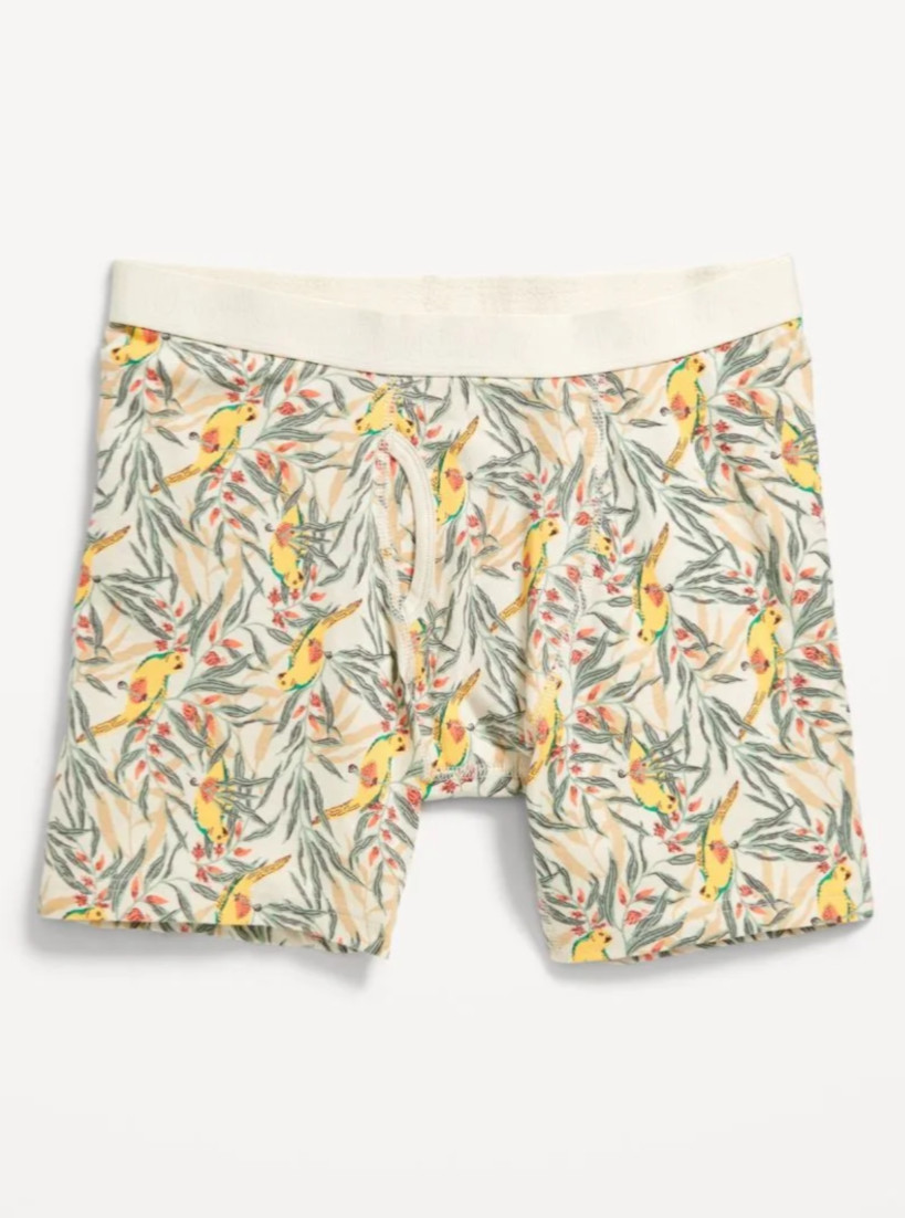 Old Navy Men’s Boxer-Briefs 6” Inseam Birds of Paradise Floral Size S M L XL XXL