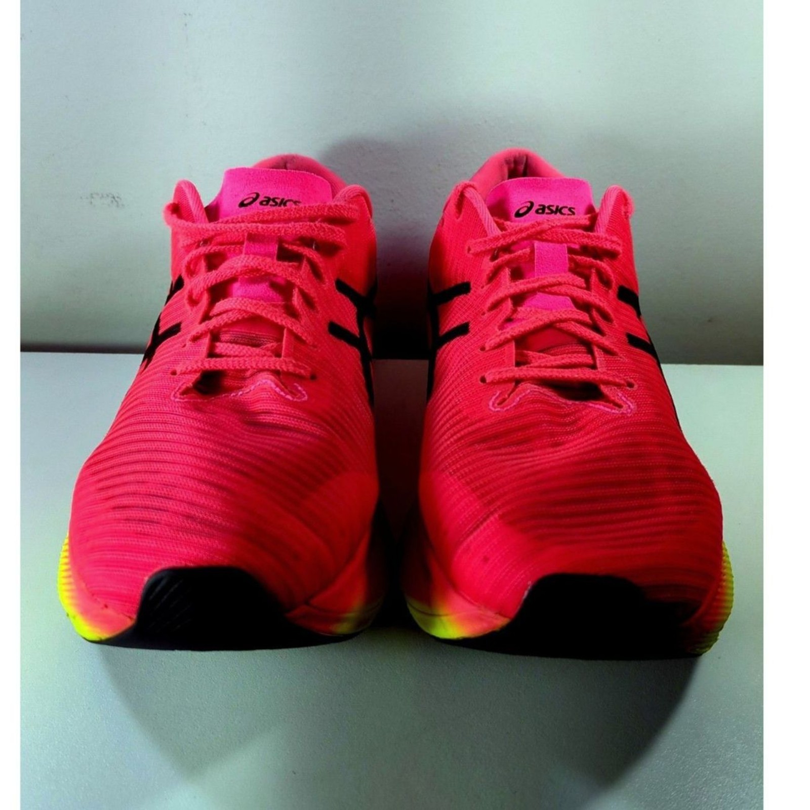 ASICS Metaspeed Sky Running Shoes Men’s 10.5 Pink Yellow Carbon Plate Road