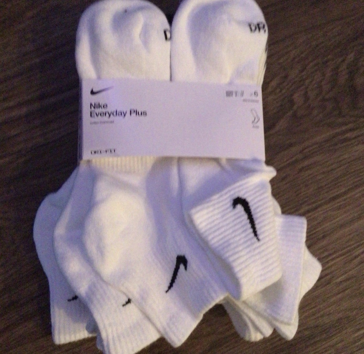 Nike Everyday Ankle Socks 6-Pairs, Size L – White (SX6899-100)
