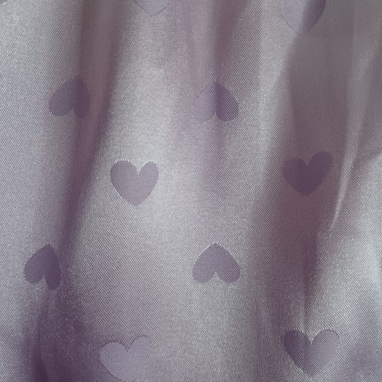 BRAND NEW Womens Size L (12-14) Lilac Satin Short Sleeve Heart Print Pyjama Set