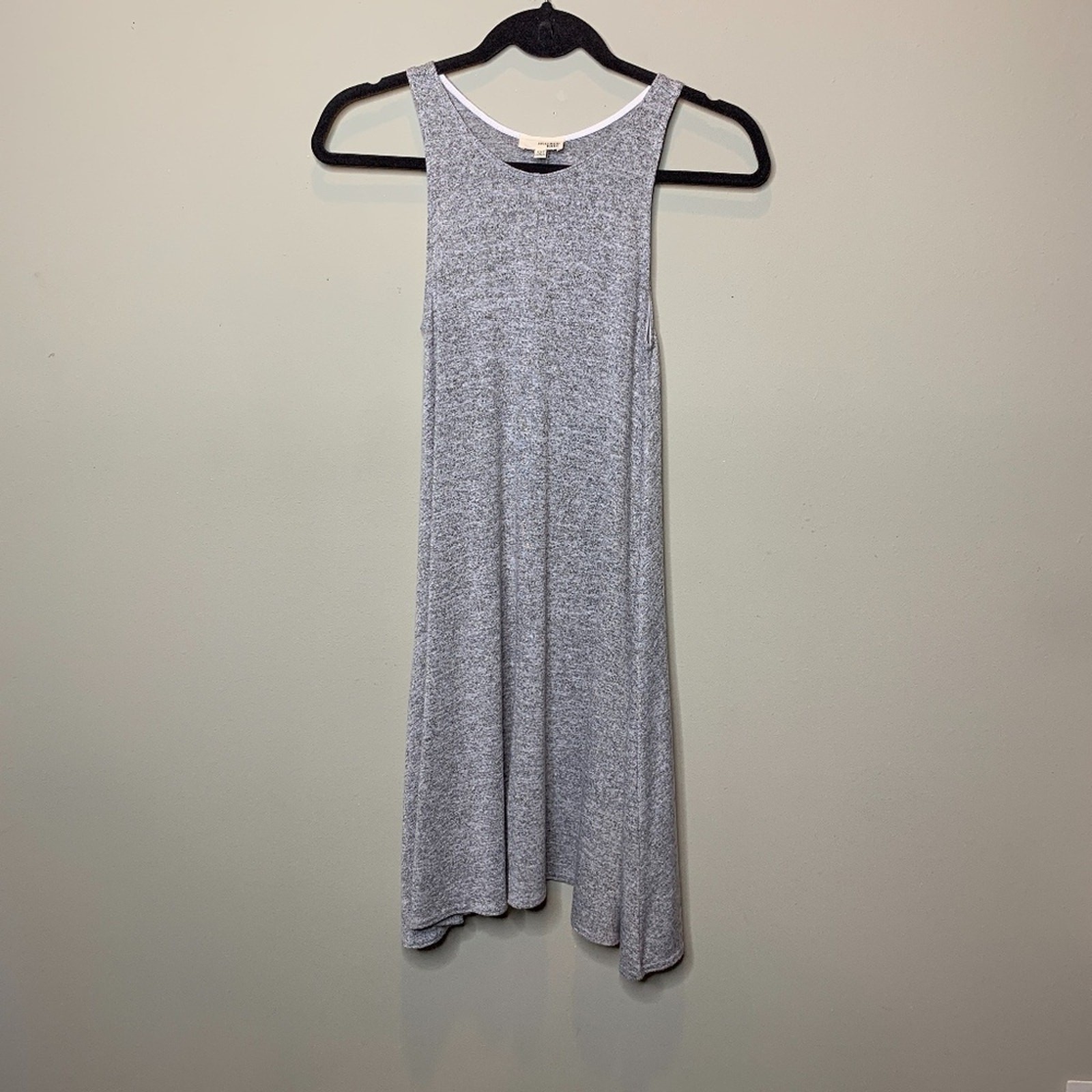 Wilfred Free Aritzia Heather Grey Sleeveless A-Line Mini Dress XXS RPS7-8545-35