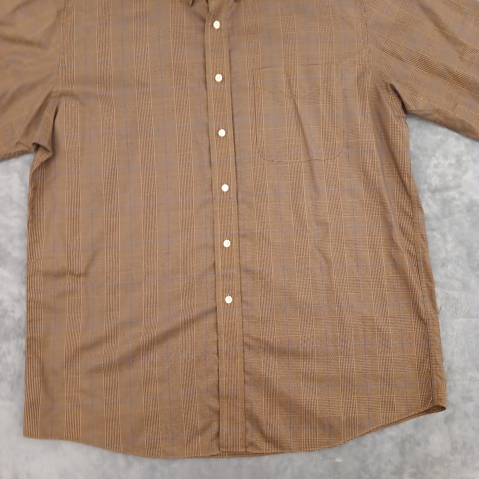 Jos A Bank Shirt Mens Large Orange Plaid Long Sleeve Button Down Cotton