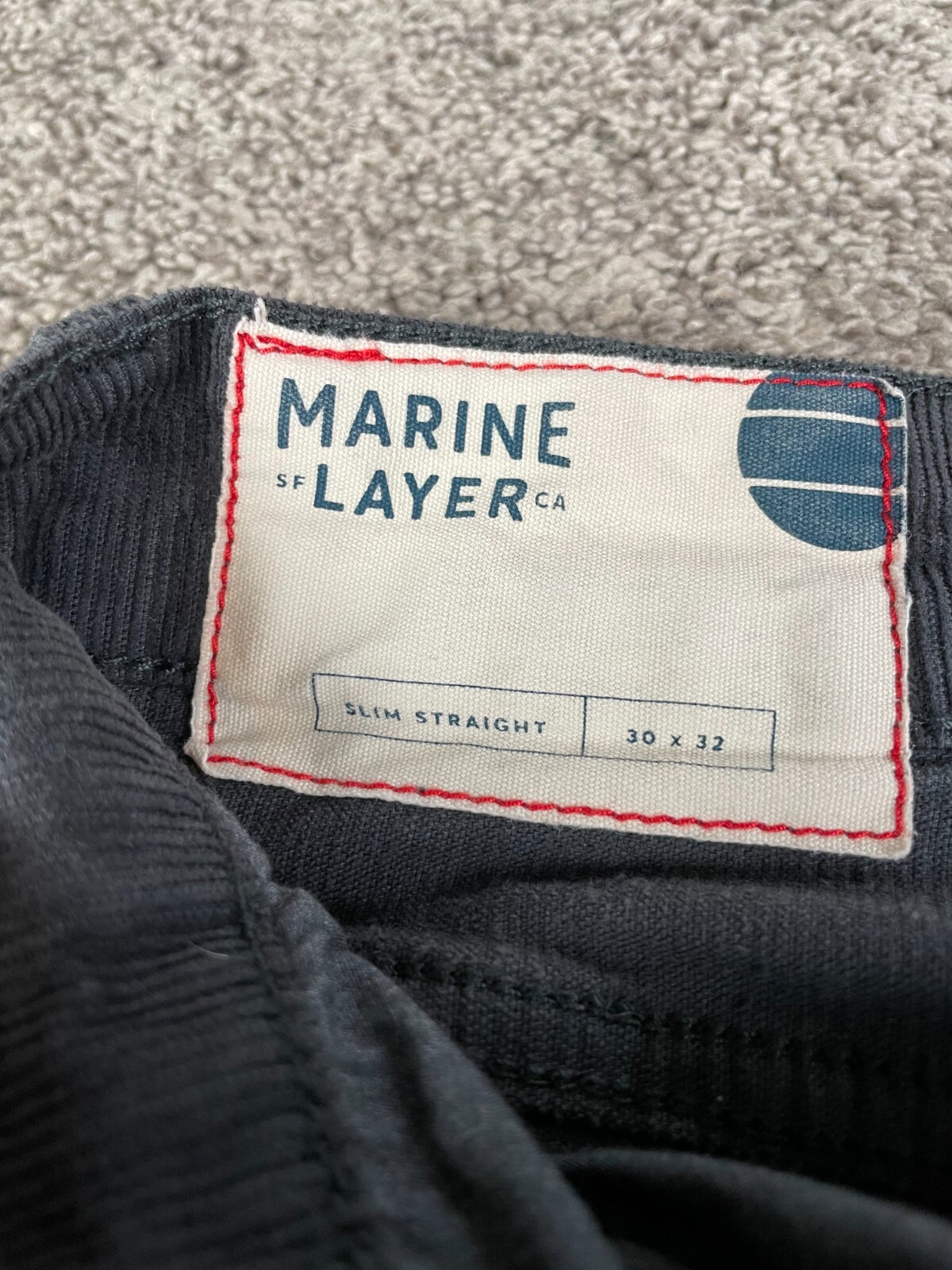 Marine Layer Pants Mens 30 x 32 Slim Straight Cambridge Corduroy Dark Academia