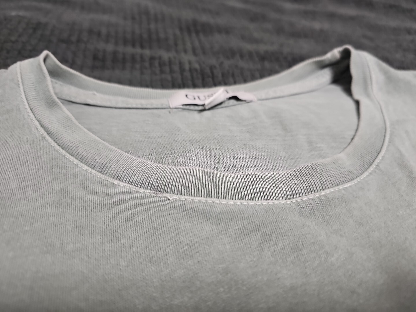 Gustin Jeans Pale Sage Worn Lightweight Lounge Athleisure Tshirt SZ Large
