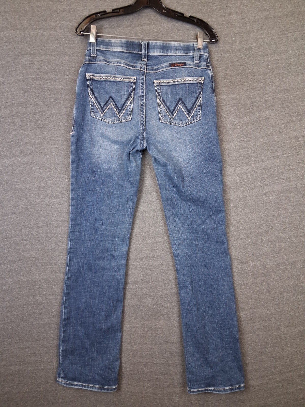 Wrangler Womens Jeans 7×34 Blue Denim Willow Ultimate Riding Whisker Western