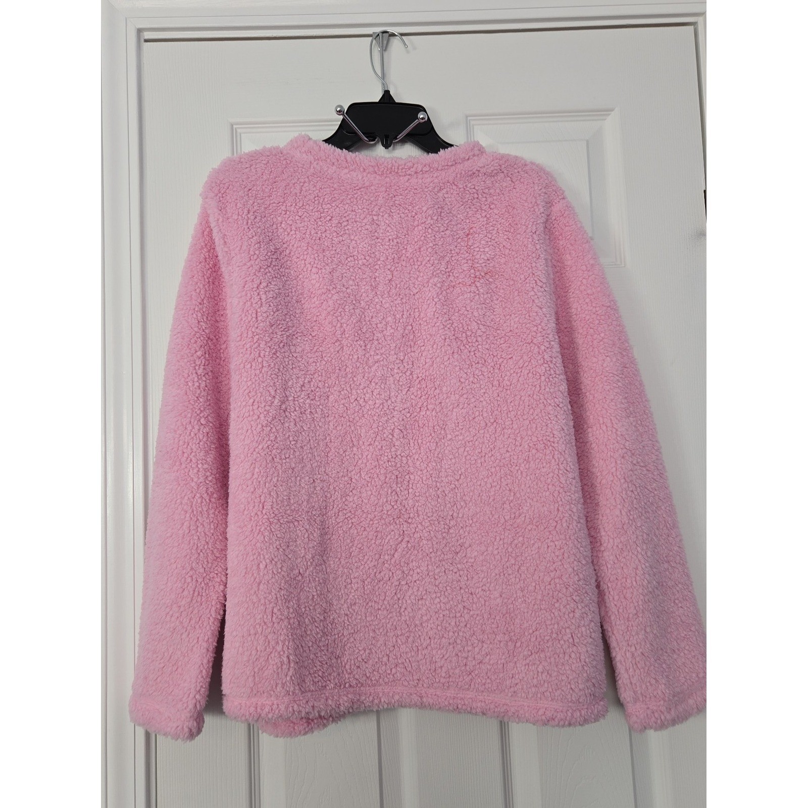 Sharpa Pullover Womans Holiday top Size Mediun Jingle bells