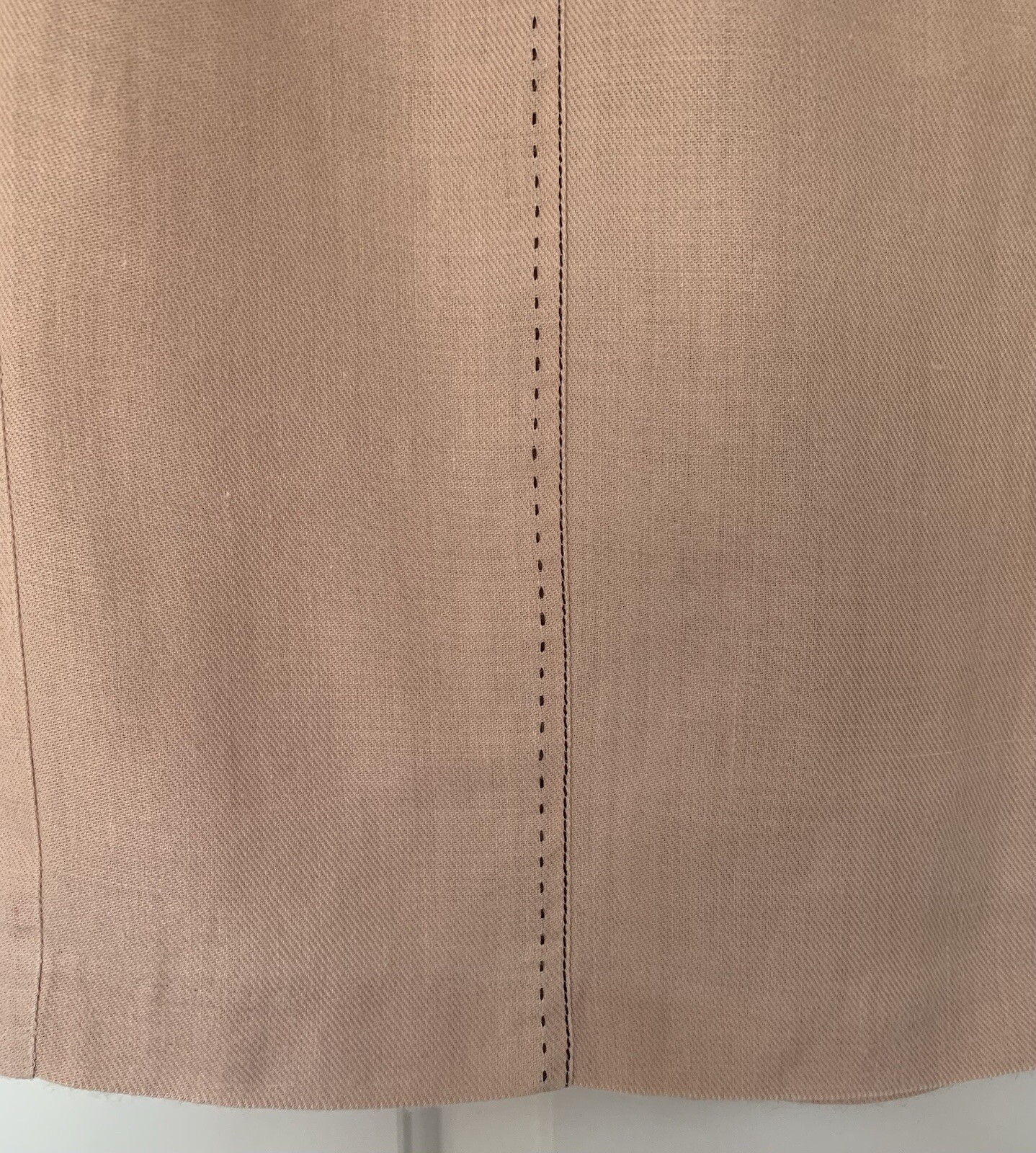 Next Tailoring 100% Ramie Skirt Size 14 Lined Pale Pink Pleated Smart Stylish