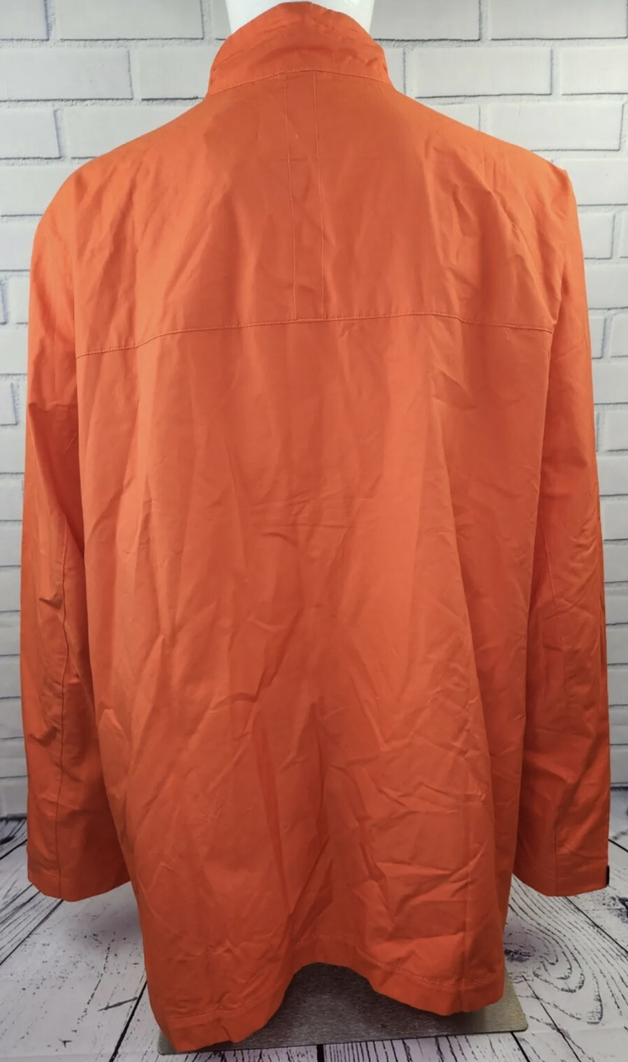 Nike Sportswear Jacket Mens Large Orange Woven M65 Full Zip Button Military New