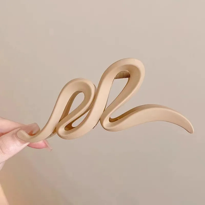 13cm Acrylic Hair Claw Clips Matte Wave Design Women Girls Hair Accessories Set