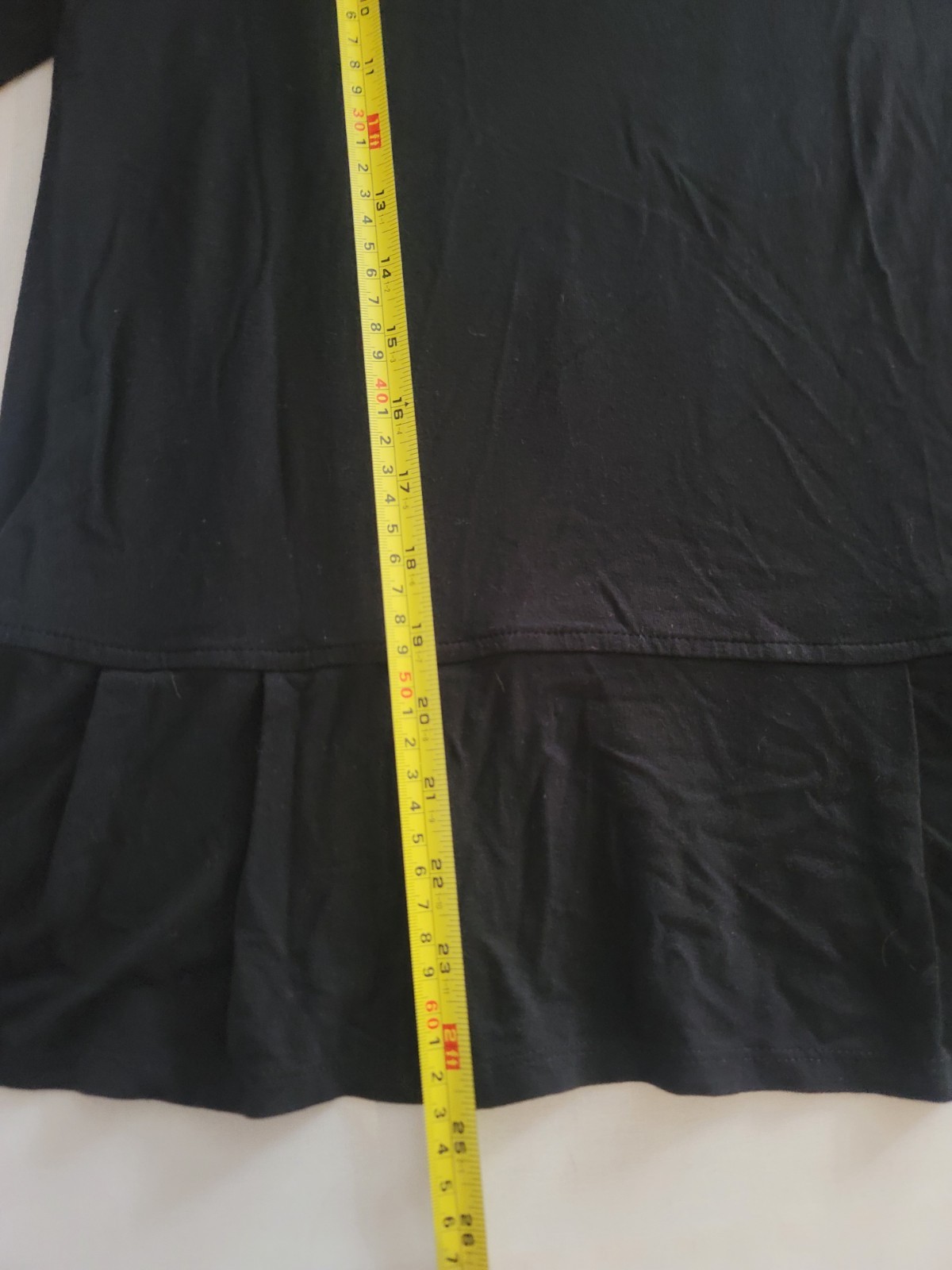 J.Jill Wearever Collection Medium Black Knit Peplum Top Long Sleeve Stretch Tee