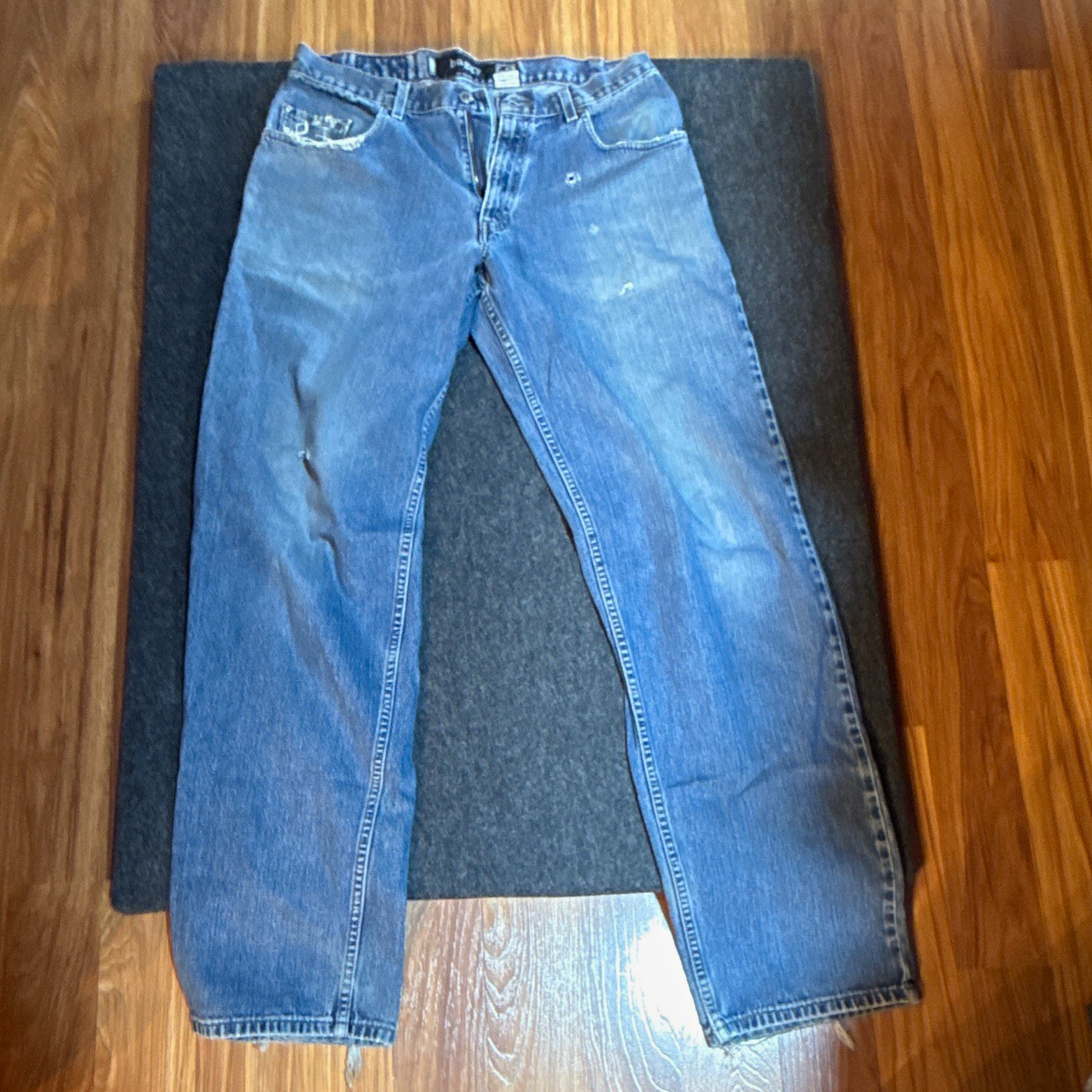 Levi’s SilverTab Men’s Baggy Straight Blue Medium Wash Denim Jeans Mid Rise
