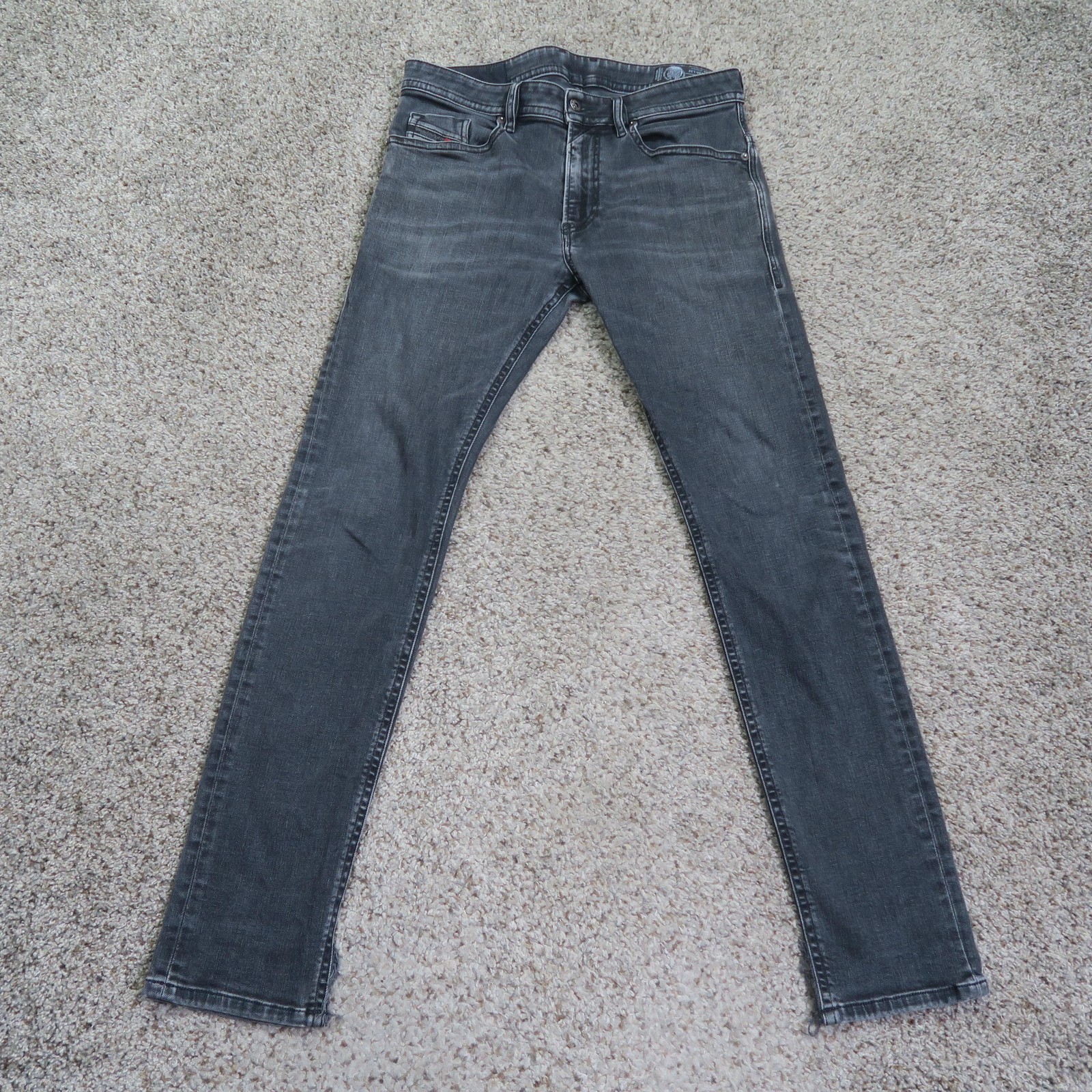 Diesel Jeans Mens 30 Gray Thommer Slim Skinny Stretch Charcoal Wash R4Q80 30×32