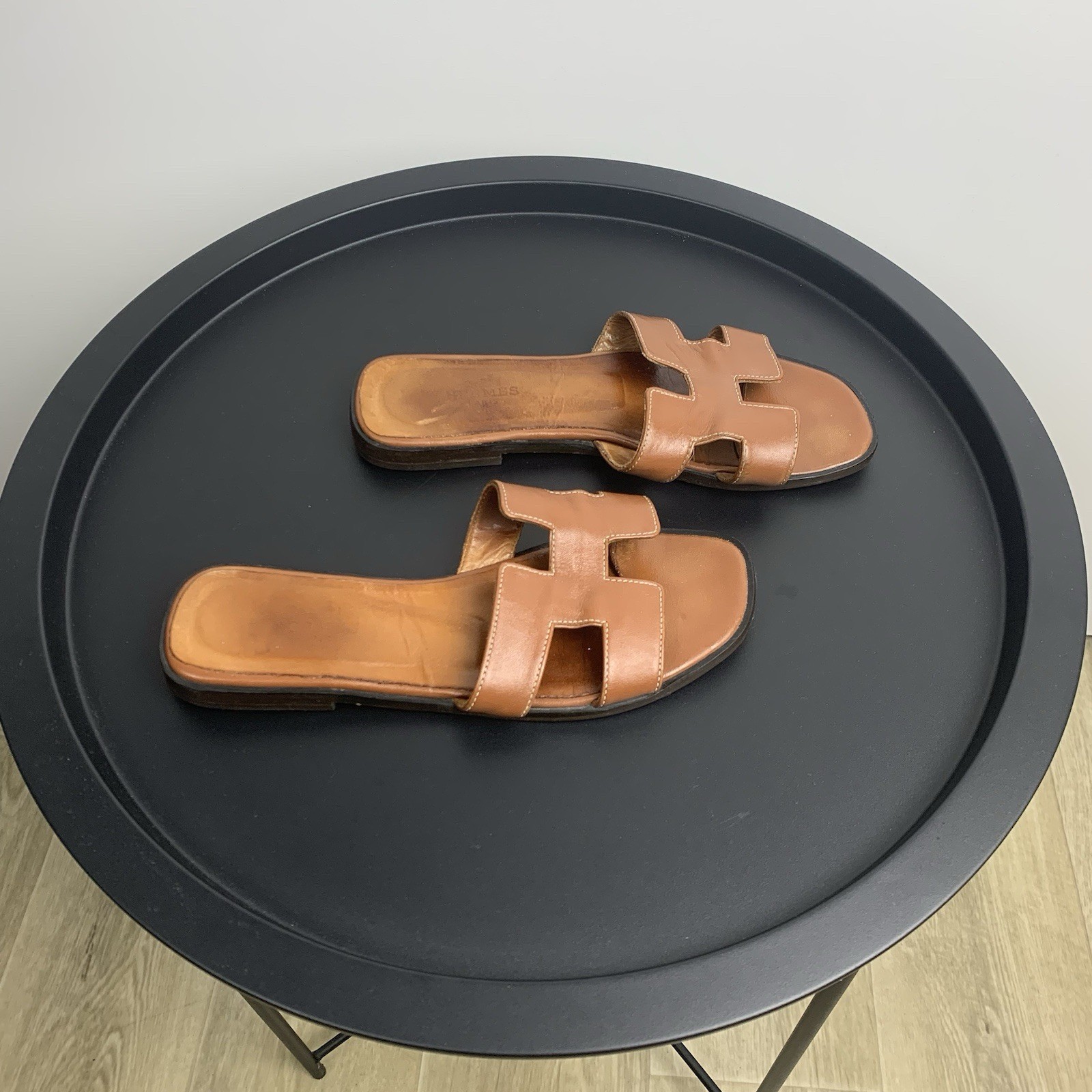 Hermes Sandals Women’s Size US 6.5 Brown Gold