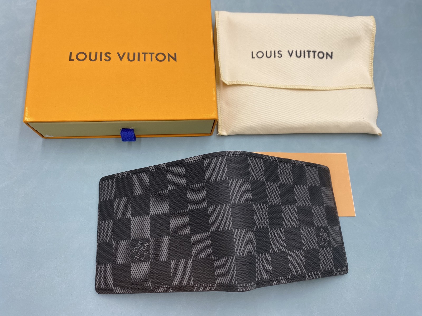 Damier Ebene Bifold Black & Gray Monogram Wallet