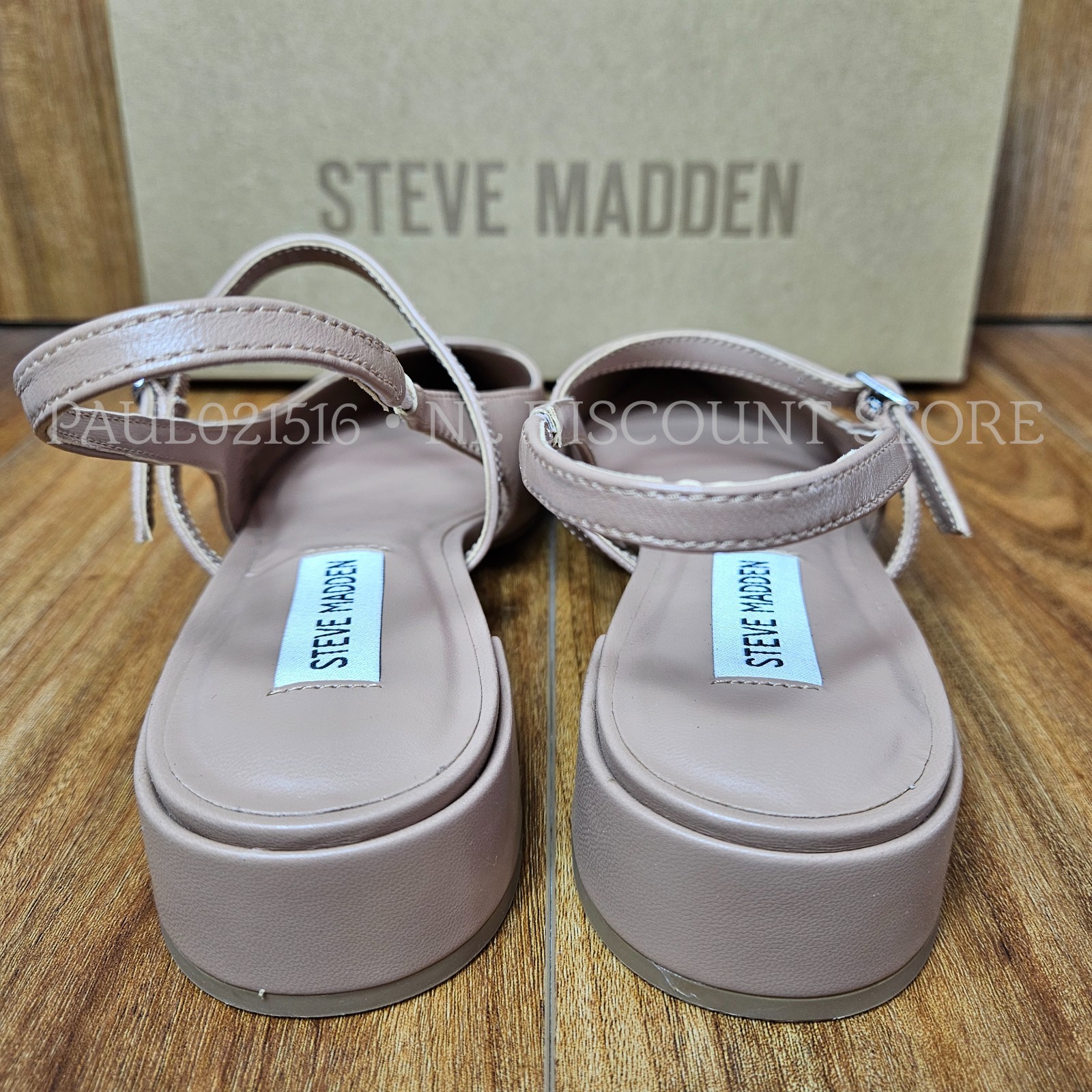 STEVE MADDEN Women’s Christy Leather Slingback Flats ~ Tan ~ Various Sizes