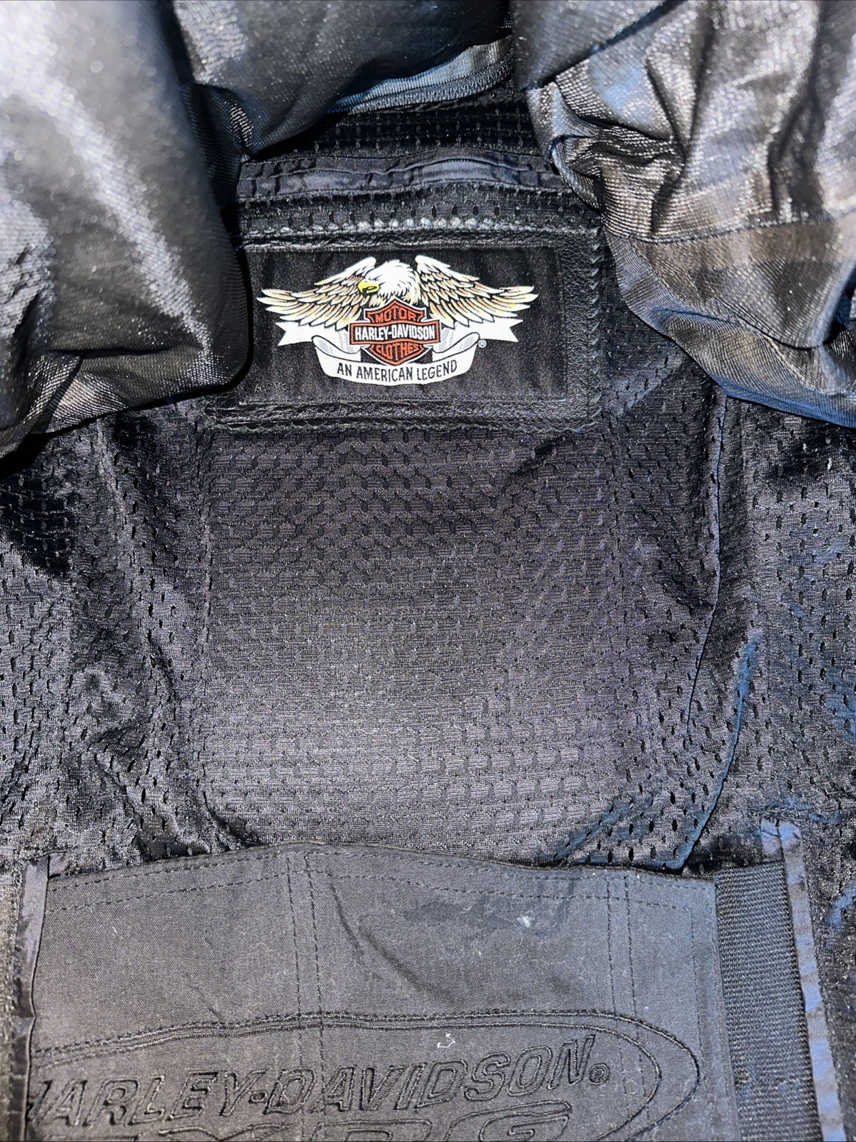 Harley Davidson FXRG Series 1 Black Leather Motorcycle Riding Jacket Size S