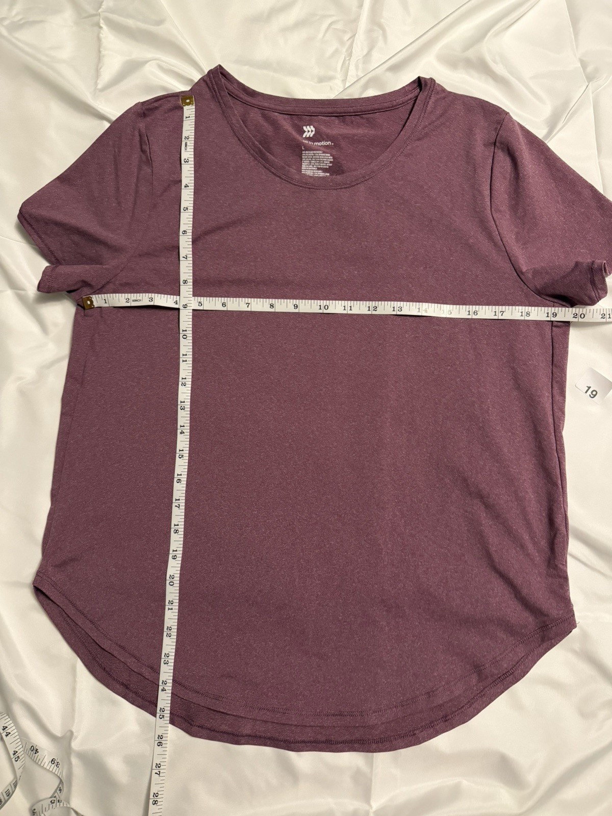 All in Motion Women’s Purple Lightweight Stretch Crew Neck Tee Short Sleeve L