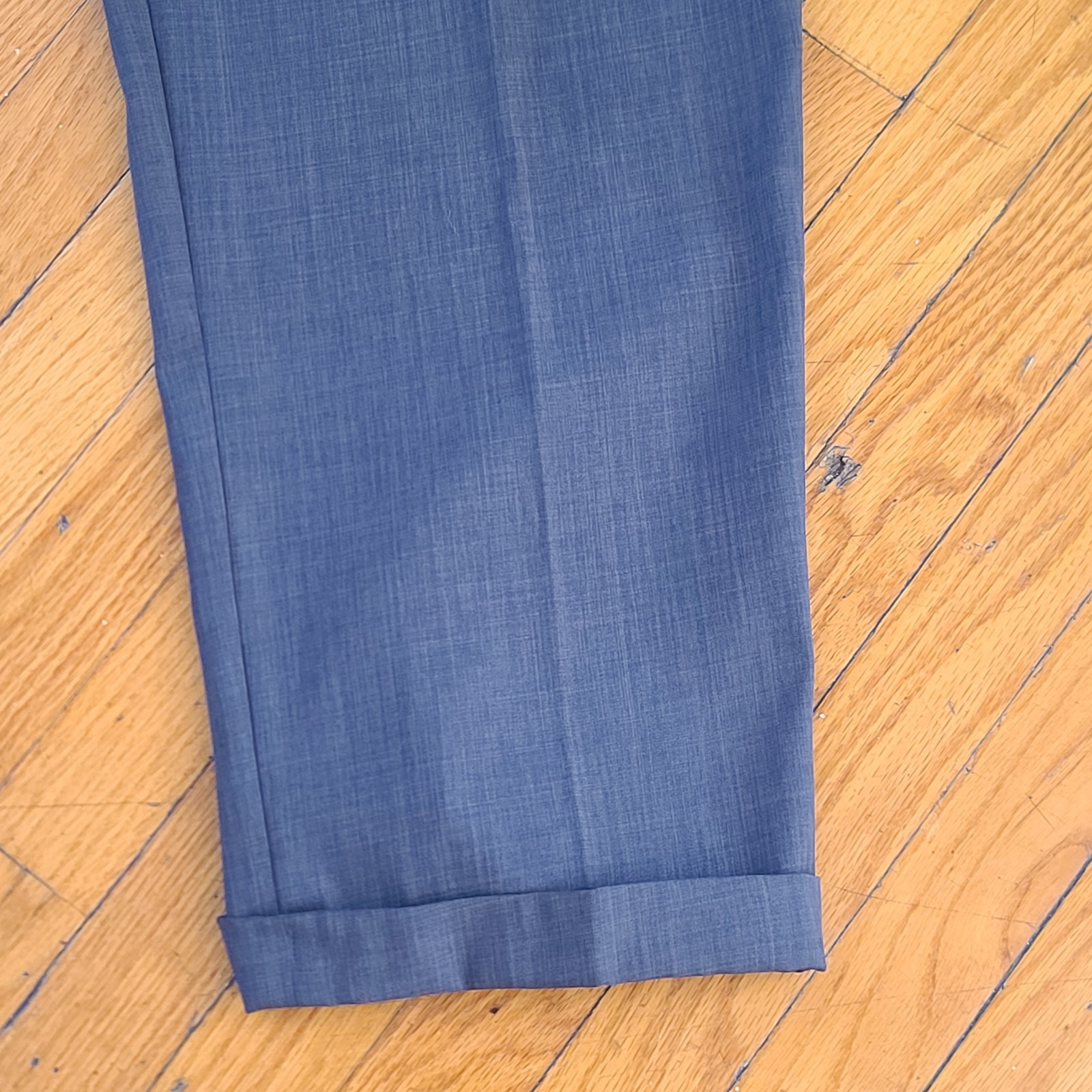 VTG Pleated Perry Ellis Portfolio Men’s 36×32 Polyester Blend Gray Dress Pants