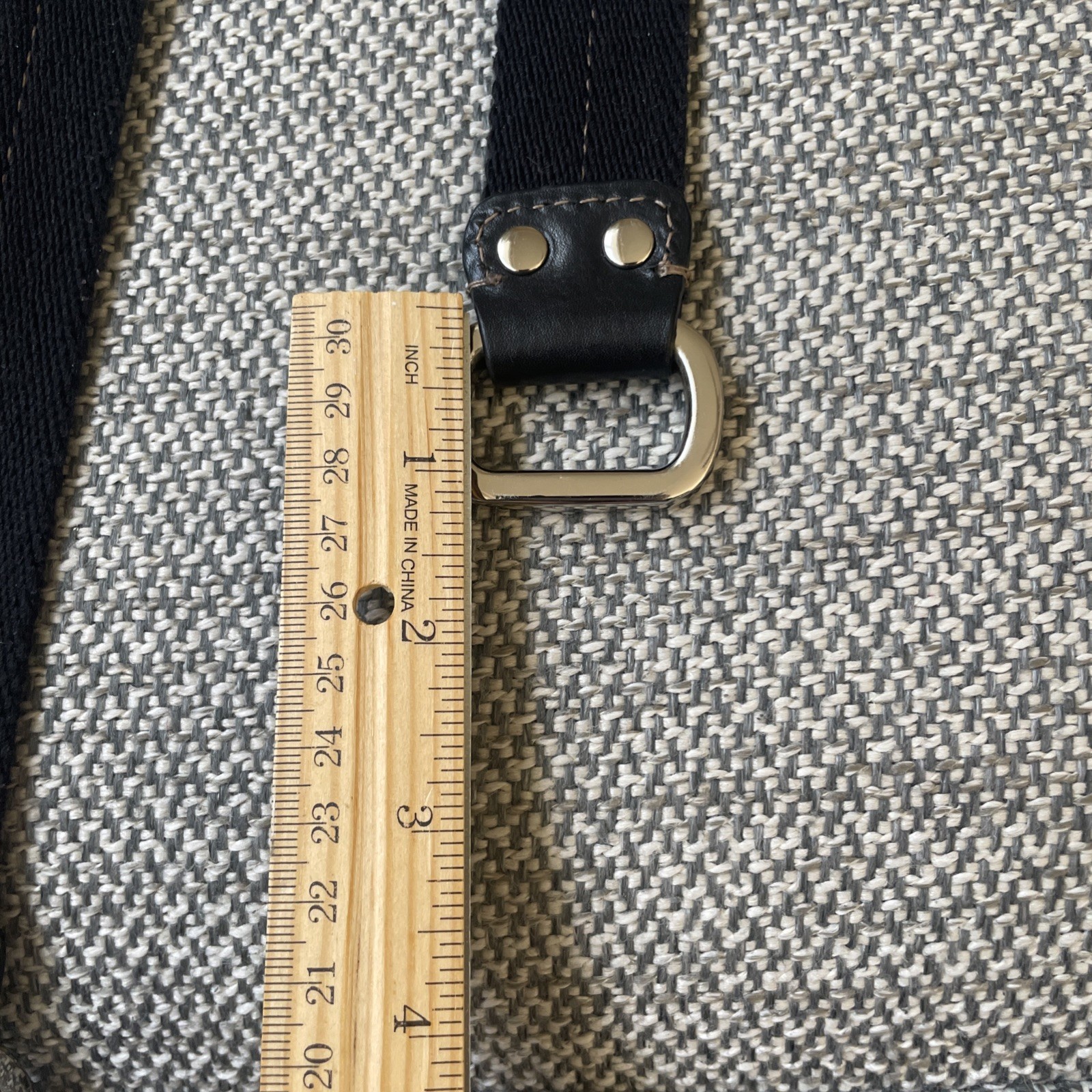 FOSSIL Brown Canvas Silver Tone Replacement Handles 20.75”