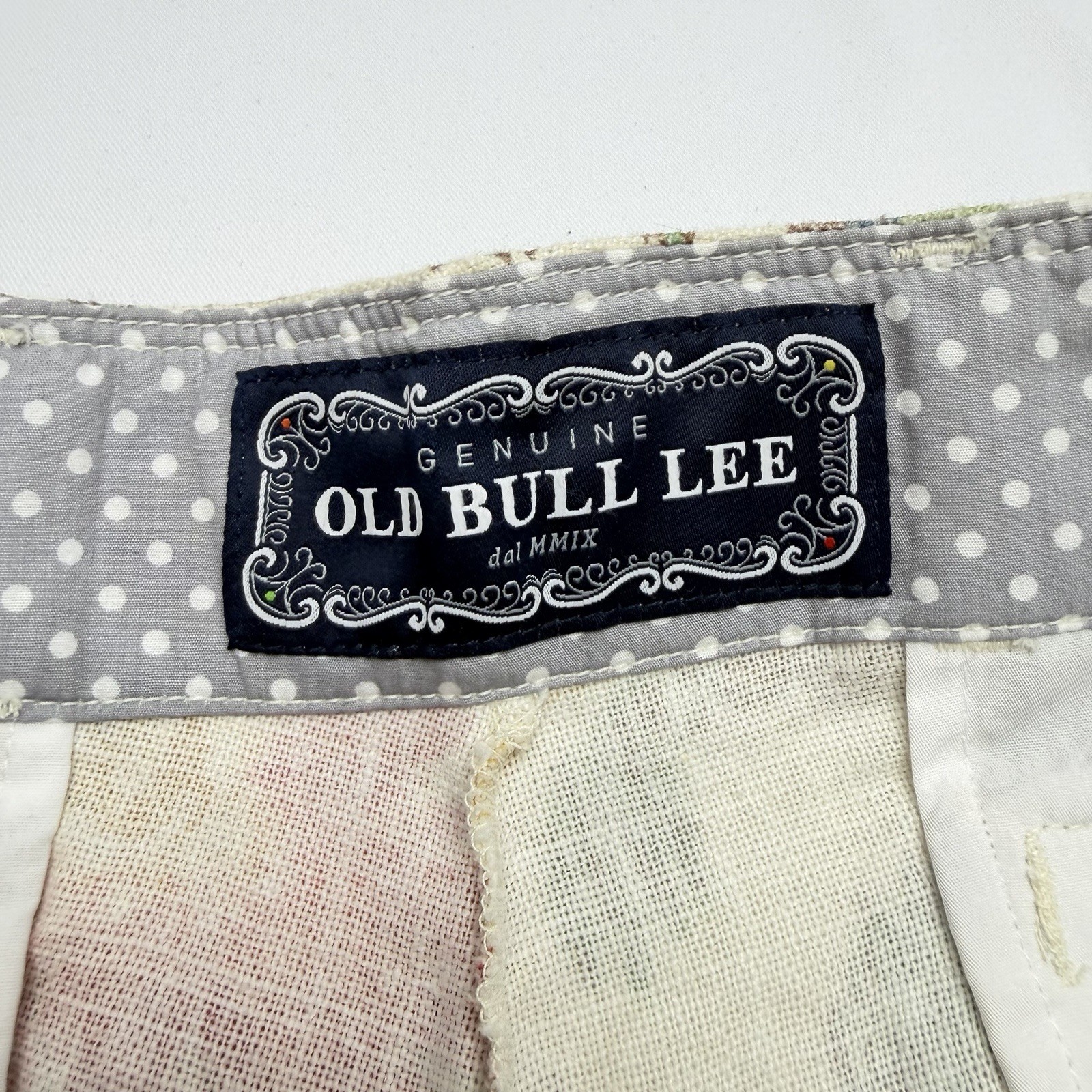 Old Bull Lee Linen Shorts Men’s 36 Floral Hawaiian Print Linen Blend Casual