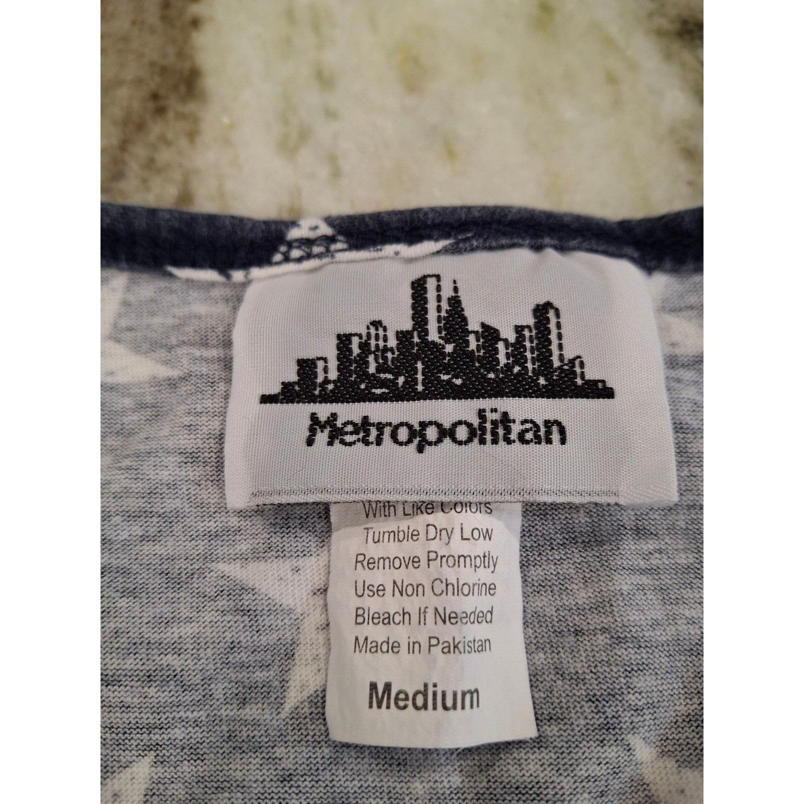 Metropolitan Womens American Flag Tank Top Medium Patriotic Stars Stripes Cotton