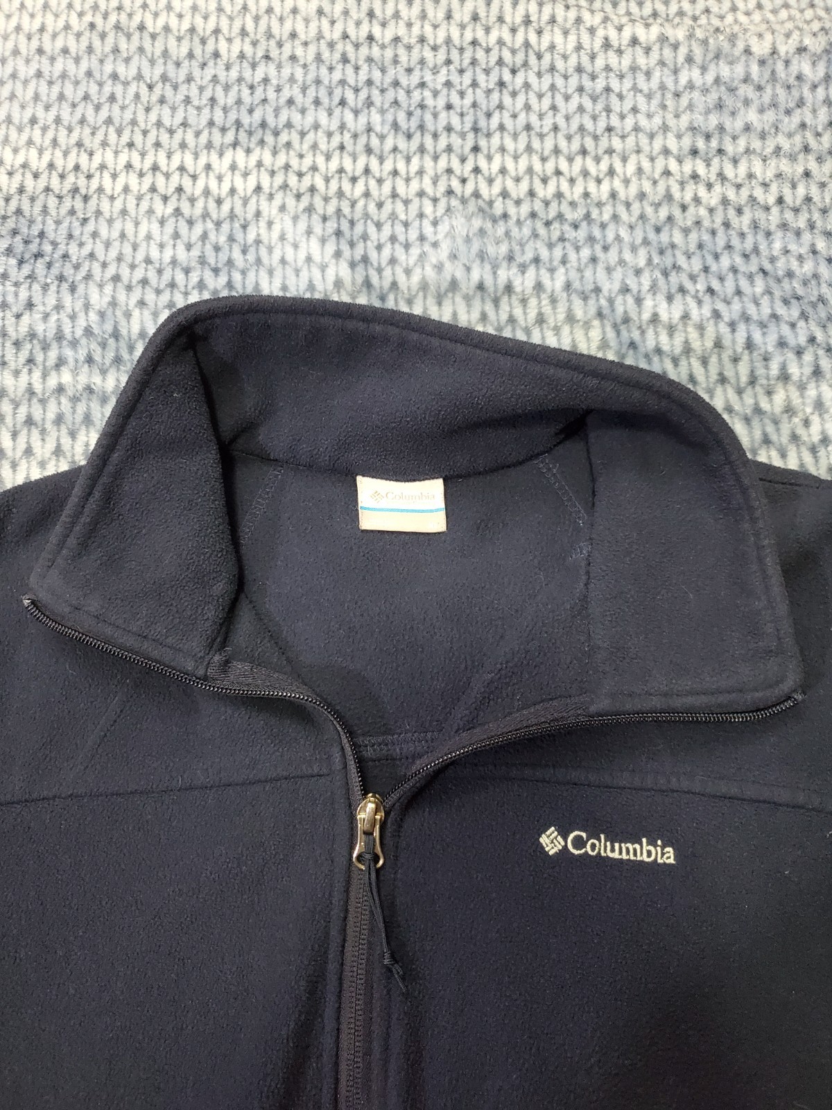 COLUMBIA FAST TREK™ II Navy Blue FLEECE JACKET FULL ZIP #1465351 WOMEN’S XL