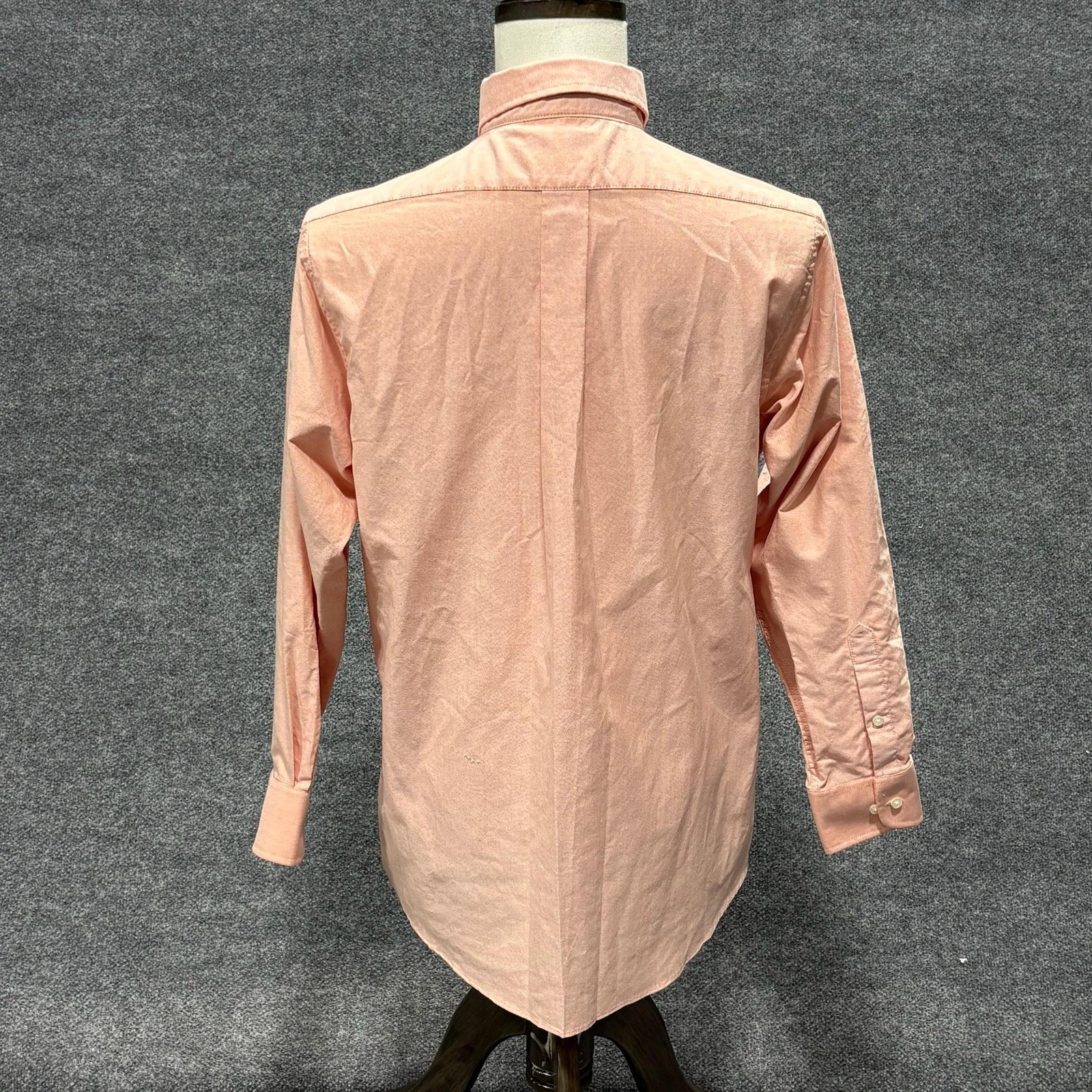 Chaps Shirt Mens Medium Orange Oxford Classic Fit Button Down Wrinkle Free