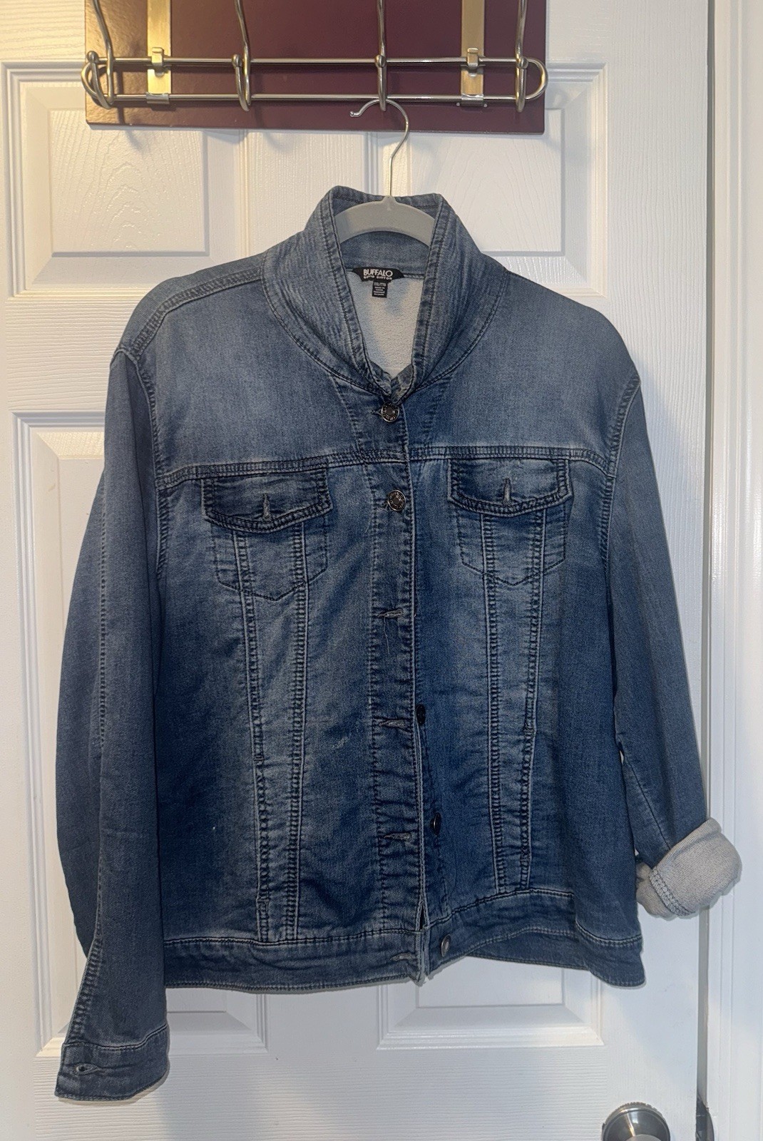 Buffalo David Bitton Women’s Blue Button-Front Jacket w/ Pockets XXL/TTG