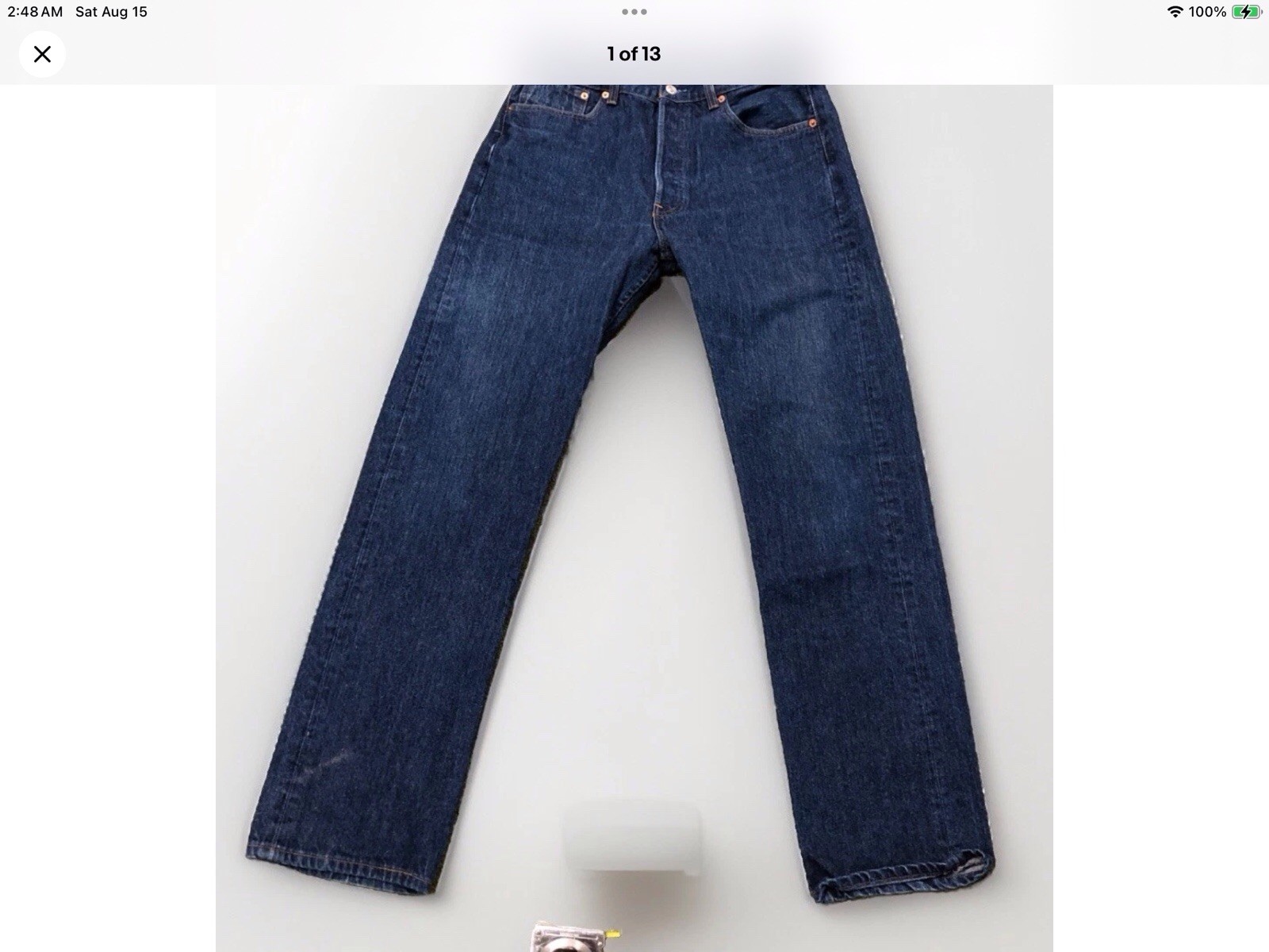 USA Levis 501 XX Mens Faded Button Fly Jeans 34×36 (32×33) Vintage 80-90s