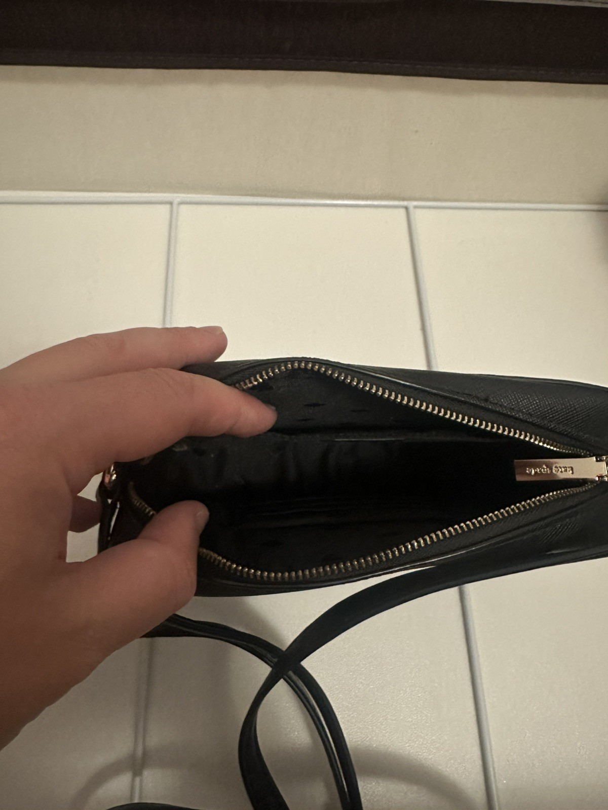 Kate Spade Black Madison Mini Camera Bag Saffiano Leather New Without Tags