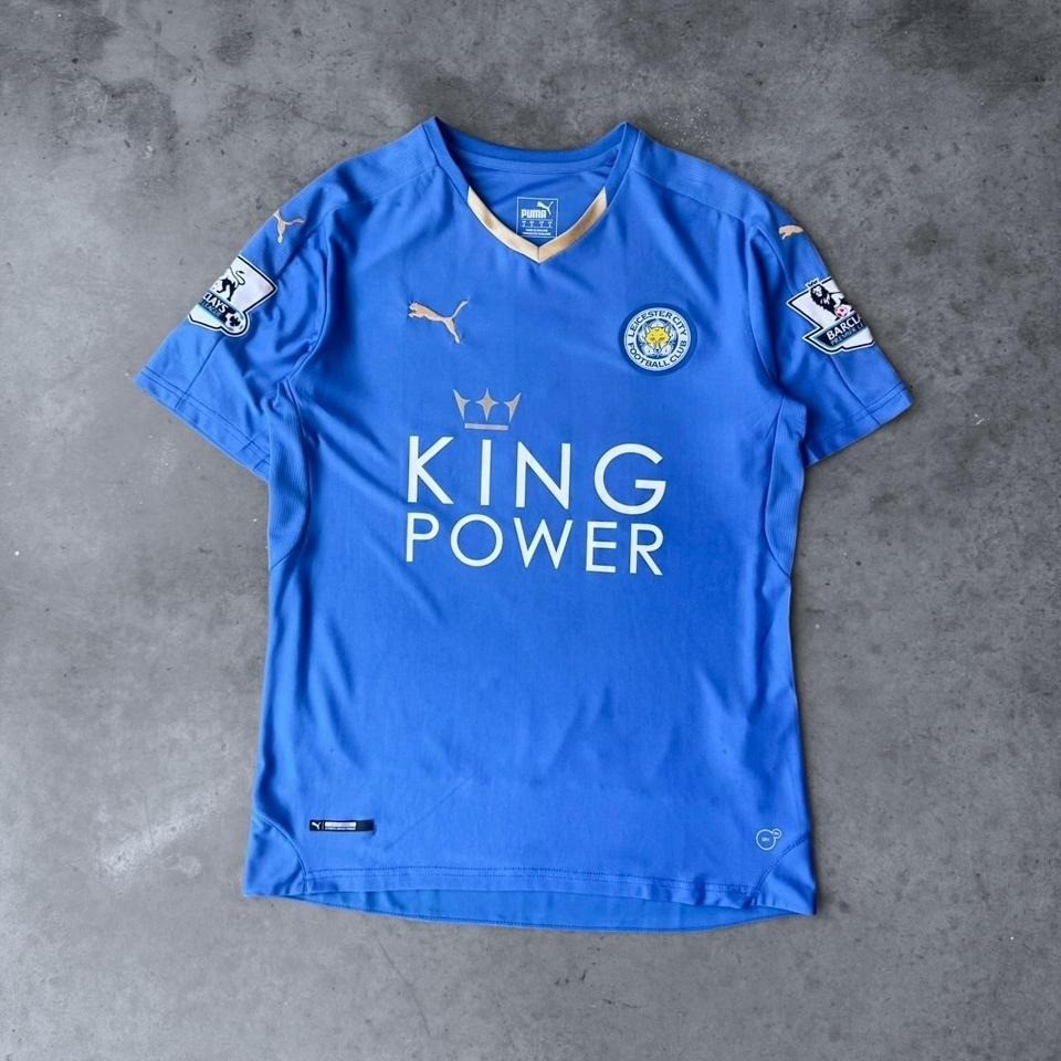 2015/16 Puma Leicester City Jamie Vardy Soccer Jersey Home Blue Small