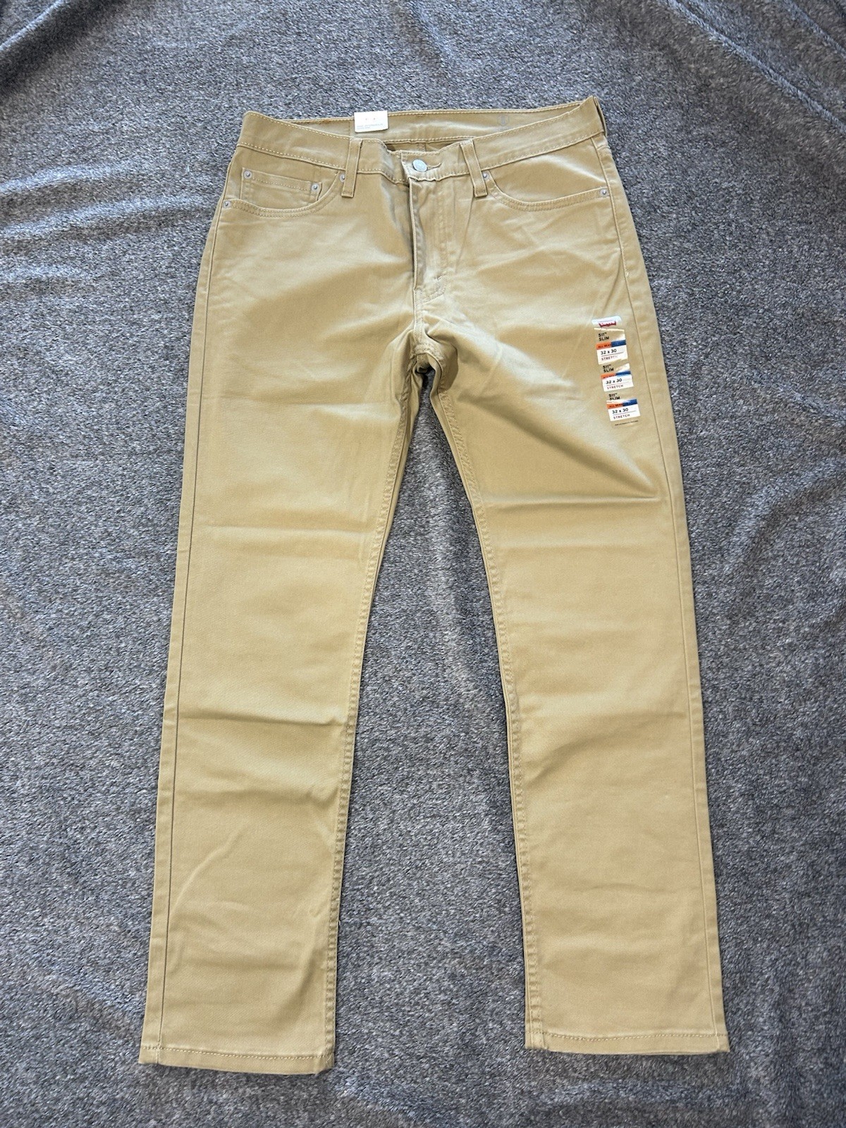 Levi’s 511 Slim Fit Pants Mens 32×30 Khaki Tan Twill Chino Casual