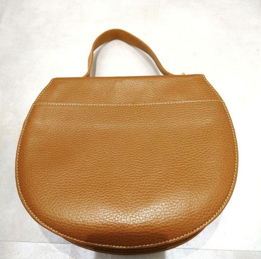 Courreges handbag brown flap 9.8 inches