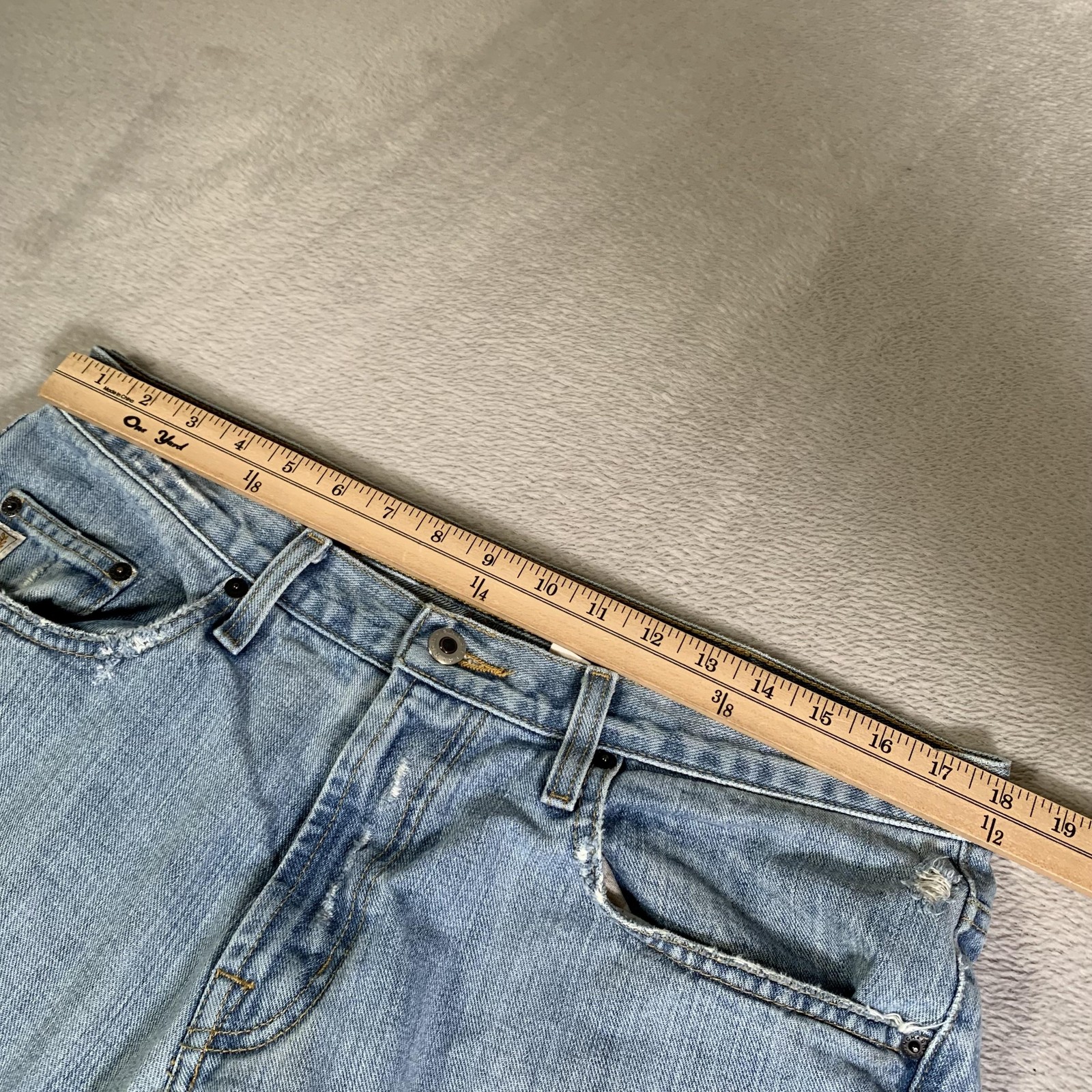Cinch 003 White Label Rigid Jeans Mens 35×34 Blue Light Wash Stone Bootcut